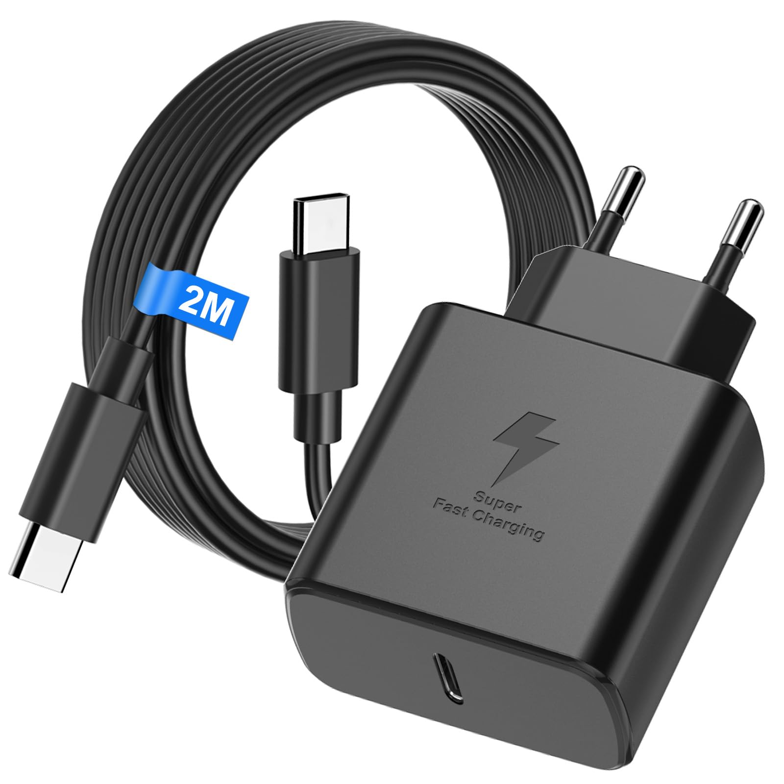 Caricatore USB-C 45W con Cavo 2M per Samsung Galaxy