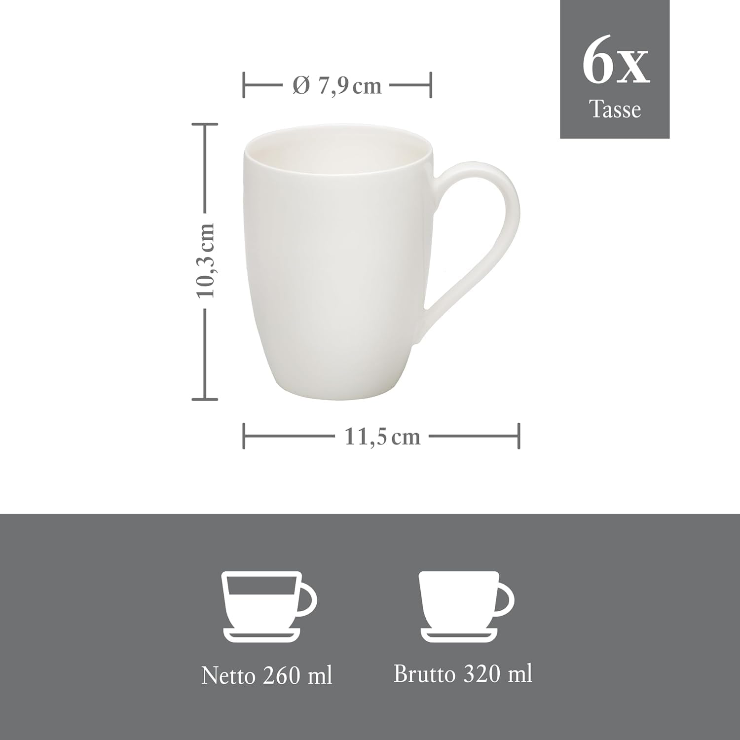 vivo – Villeroy & Boch Group – Basic White Tazze con Manico - immagine 4