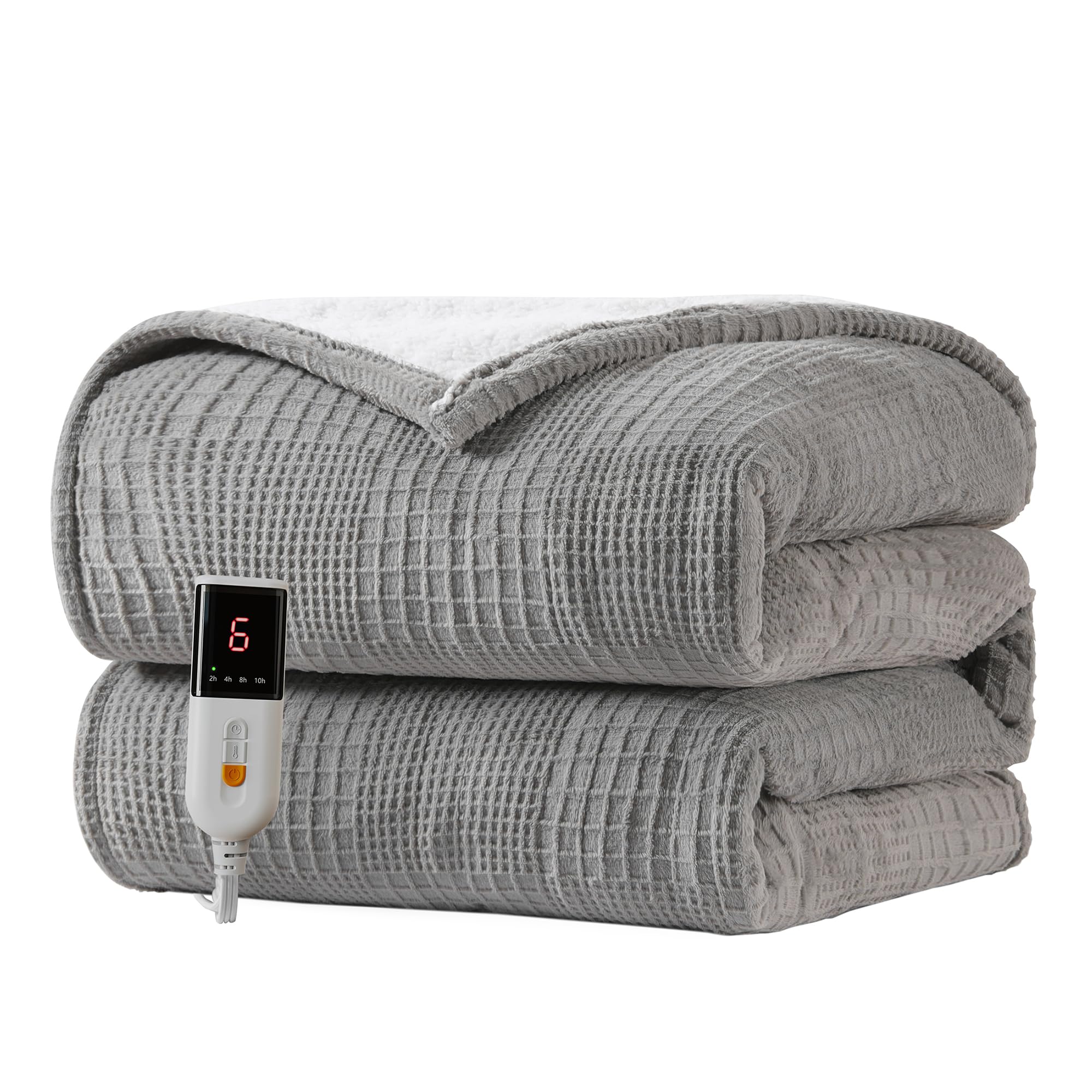 Coperta Riscaldante Elettrica 130x160cm, Grigio