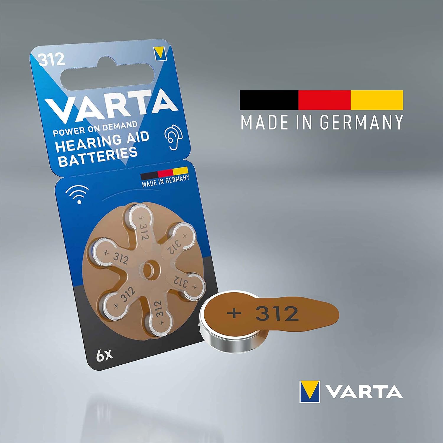 Varta Batterie per Apparecchi Acustici Tipo 312, Marrone - immagine 6
