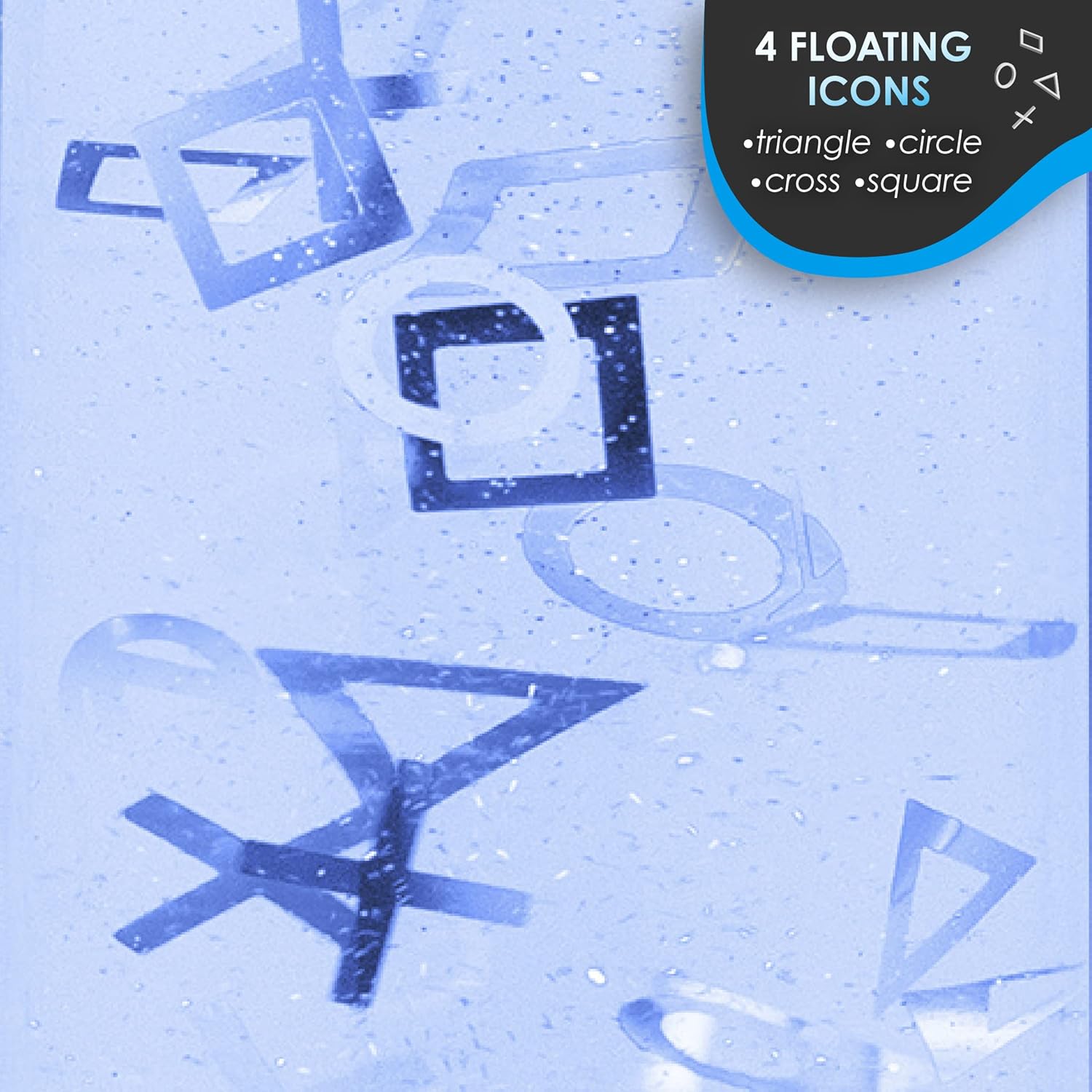 Lampada Glitter PlayStation - Decorativa con Icone Galleggianti - immagine 4