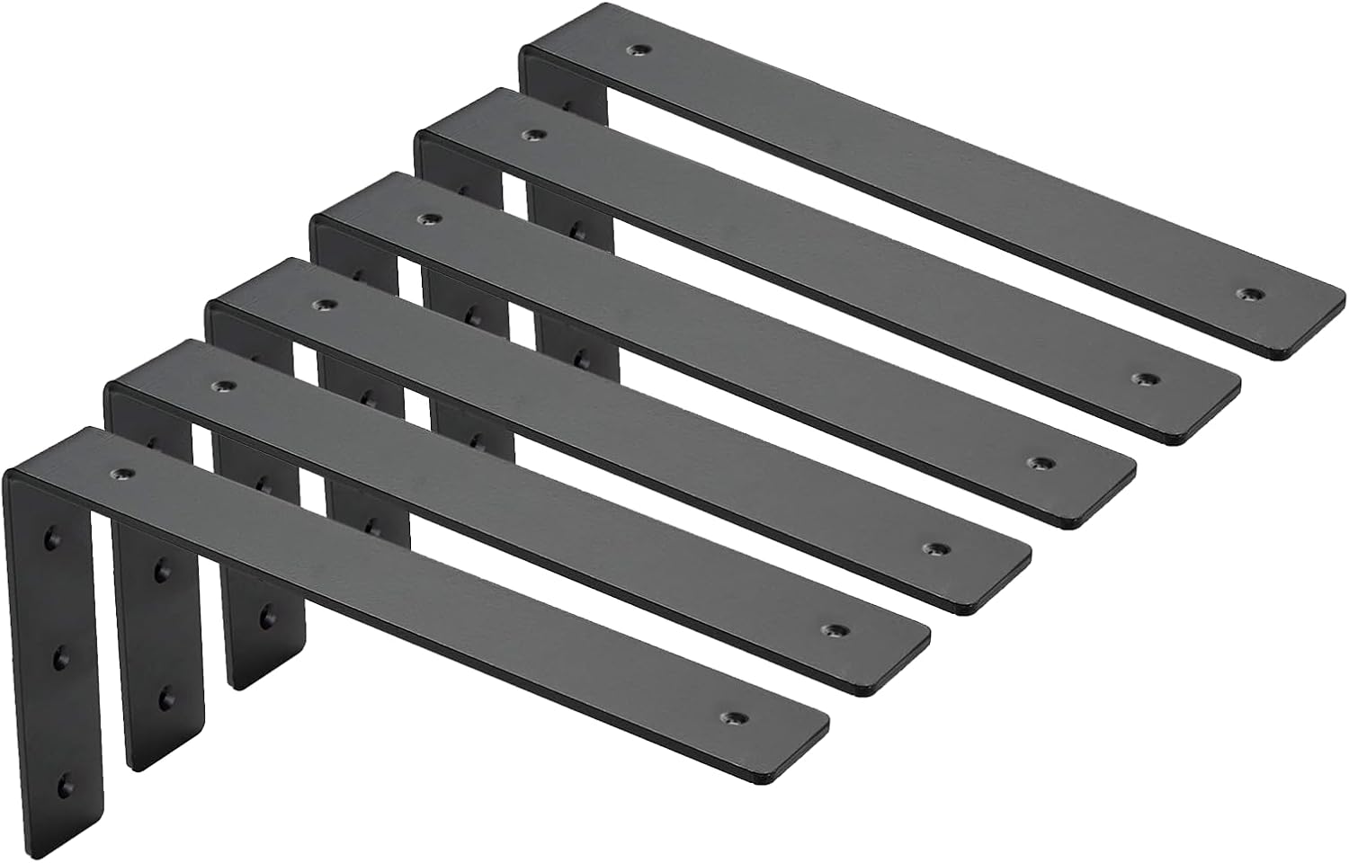 MLOQI Staffe per Mensole Pesanti Industriali (6 Pezzi) - immagine 1