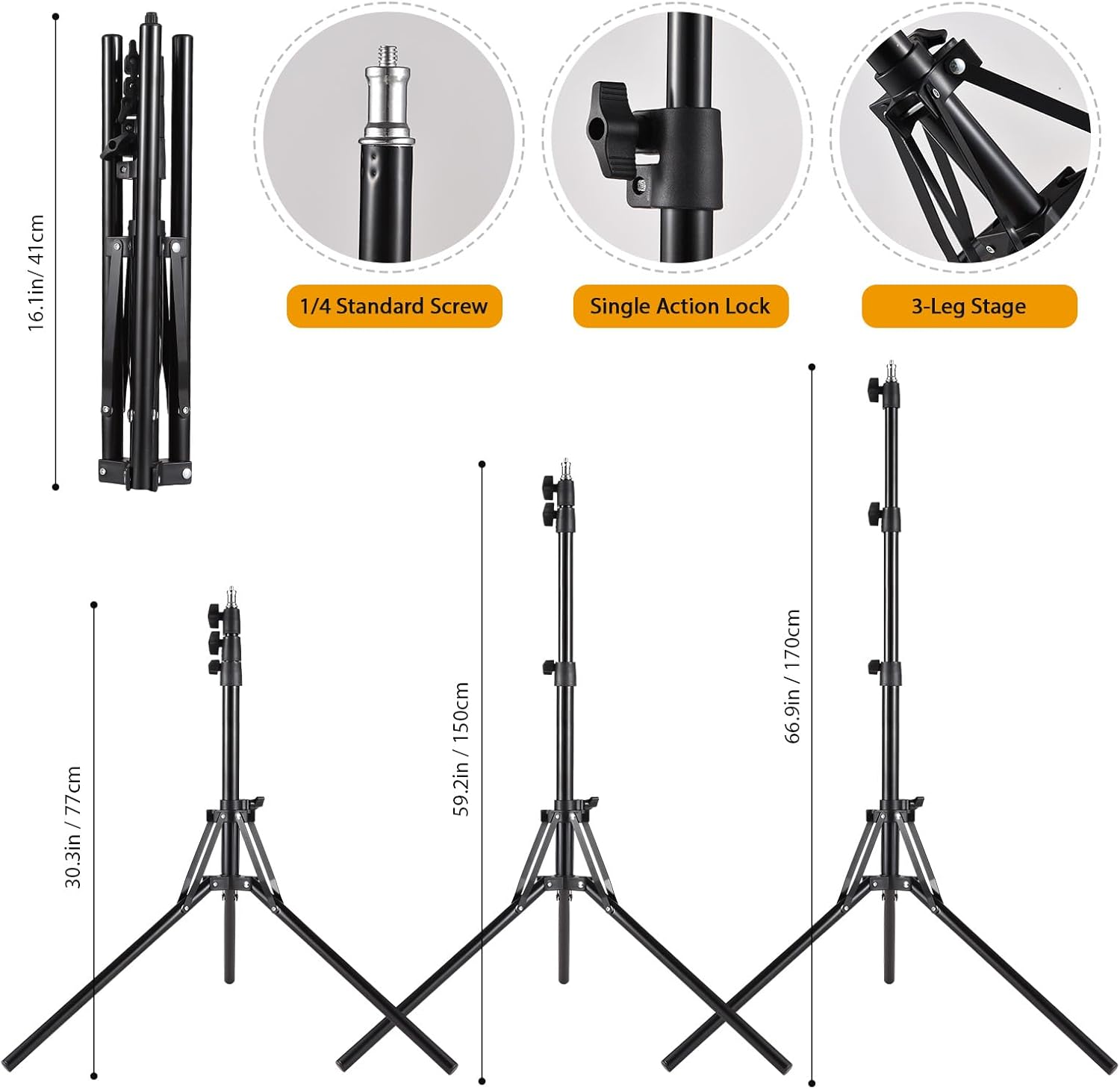 Andoer Kit Illuminazione Softbox Studio con Luce LED Bicolore - immagine 5