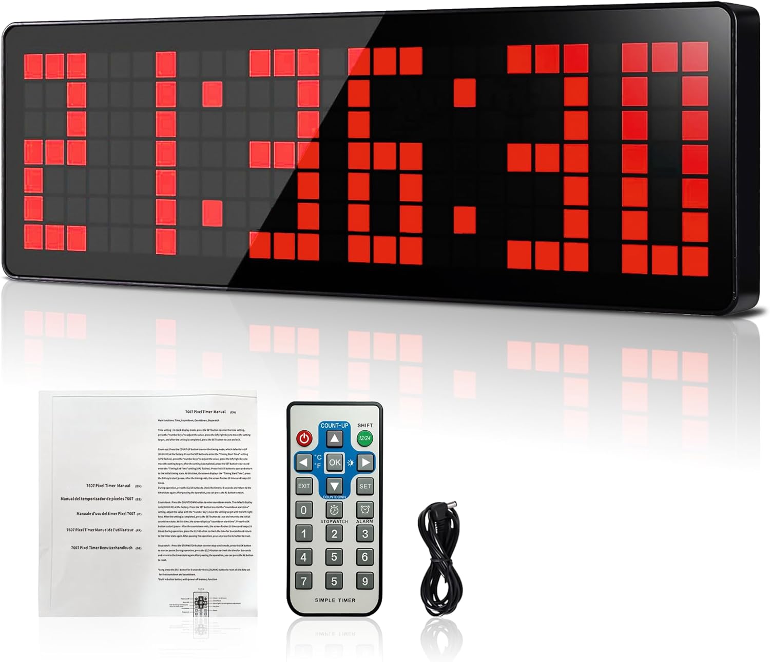 Timer da Palestra 13.2" Grande Orologio Digitale LED - immagine 3