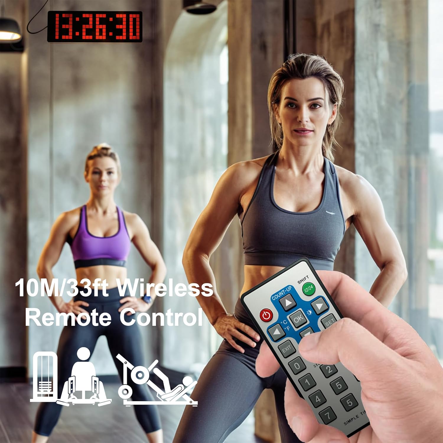 Timer da Palestra 13.2" Grande Orologio Digitale LED - immagine 4