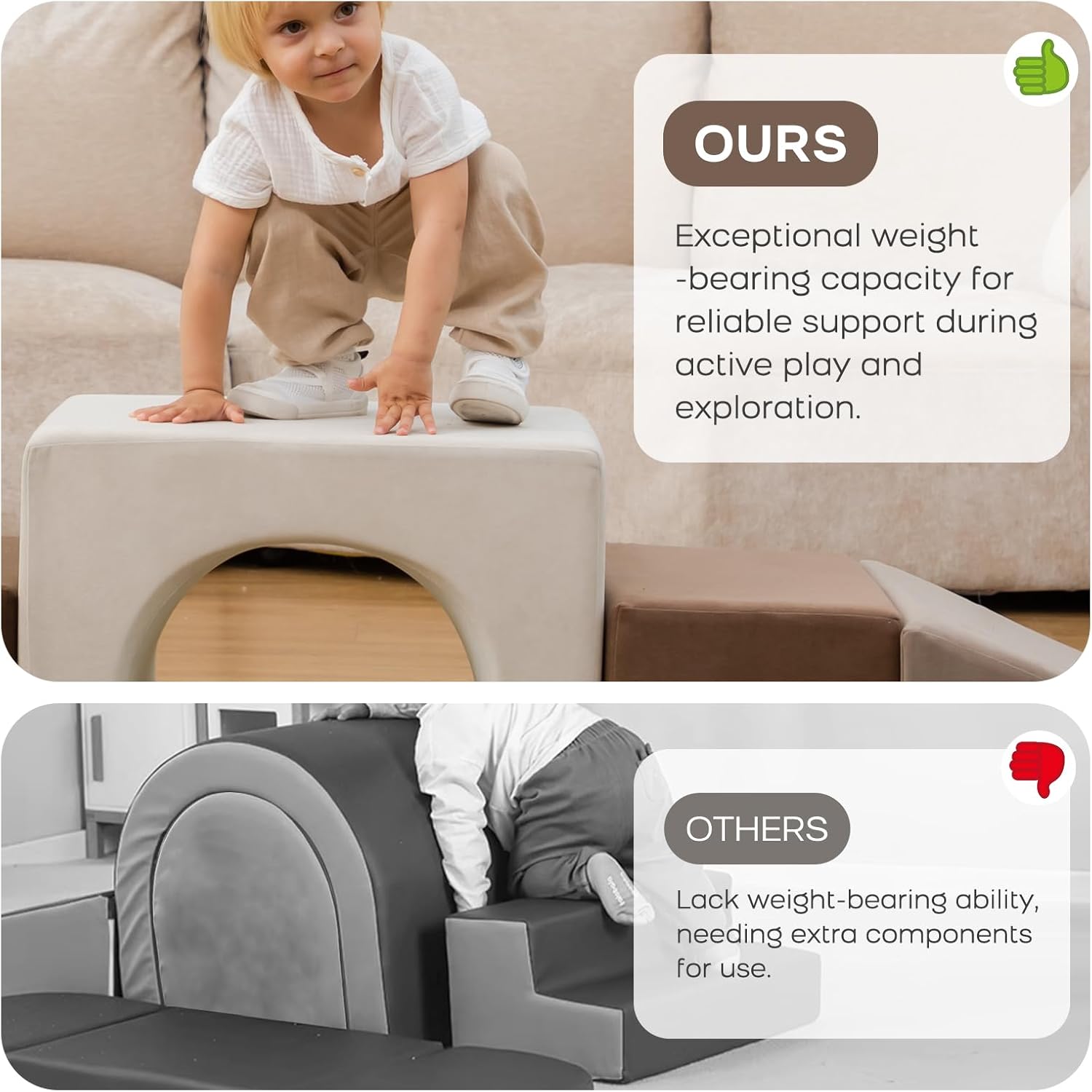 BanaSuper Blocchi di Arrampicata in Schiuma per Bambini - immagine 6