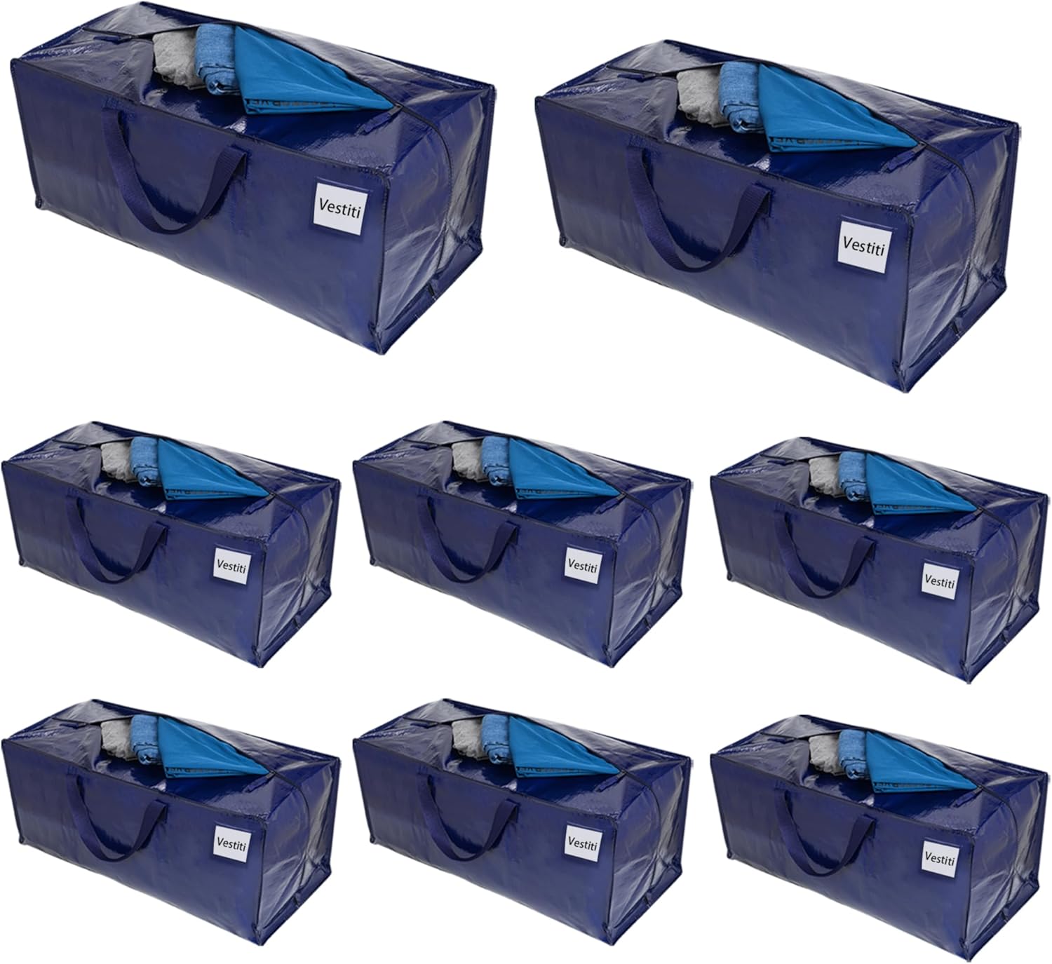 Veno Set 8 Borse da Trasloco Extra Large, Blu - immagine 1