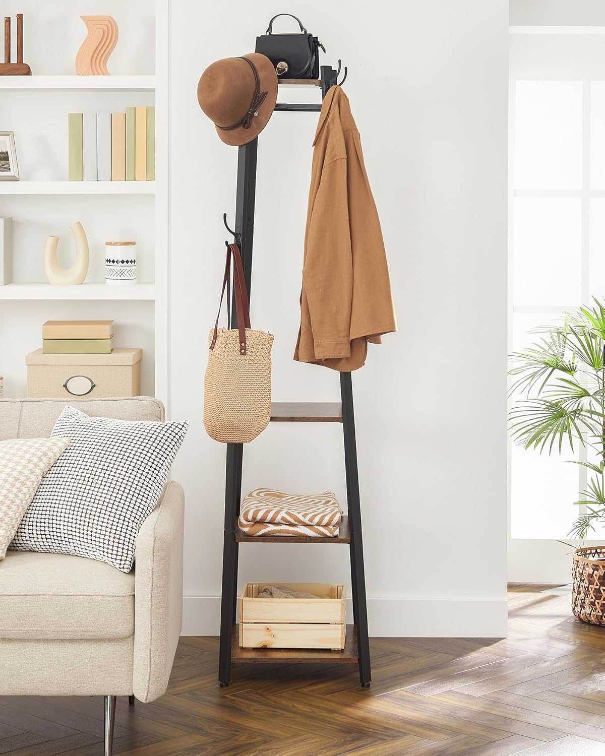 Vasagle Appendiabiti da Terra con 4 Ripiani - immagine 3