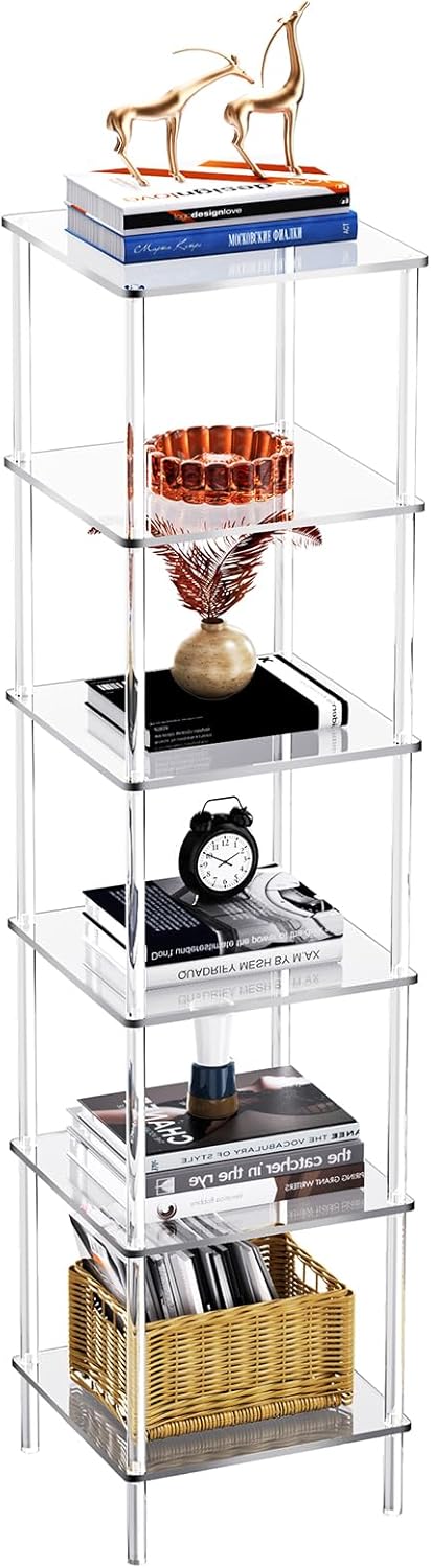 Solaround Scaffale Libreria Acrilico 6 Ripiani