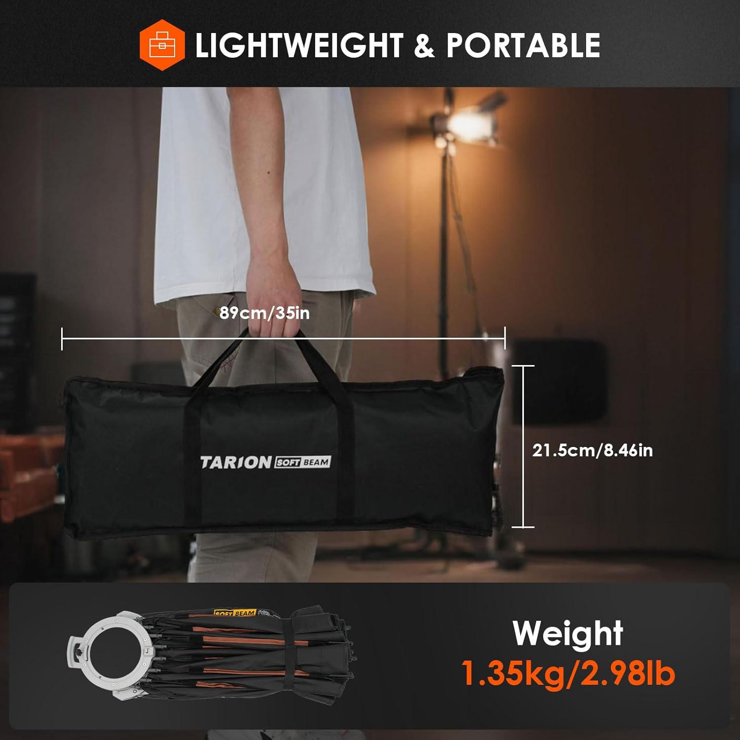 Tarion Softbox Parabolico Bowens Pieghevole 90cm - immagine 7