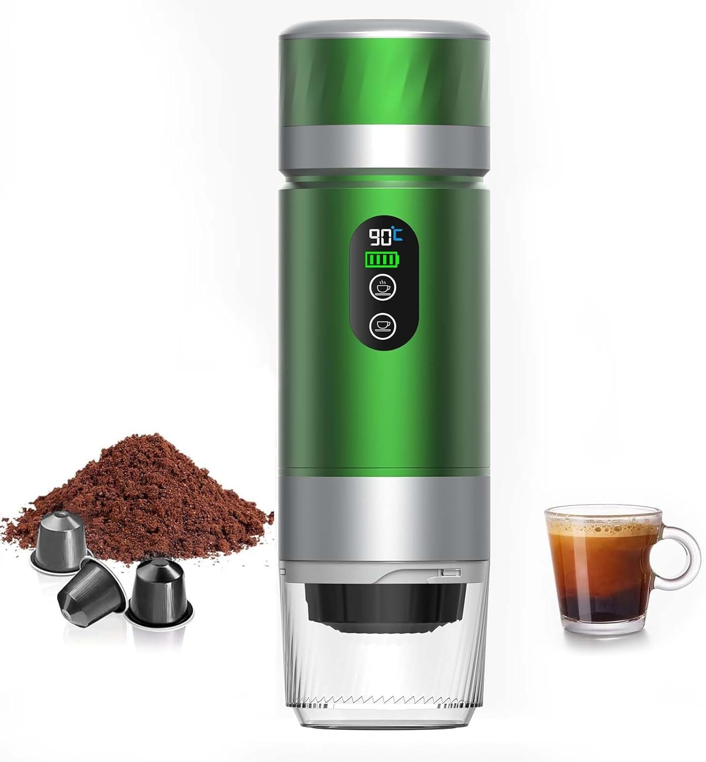 Macchina Caffè Portatile 3 in 1, Riscaldatore Elettrico 12V