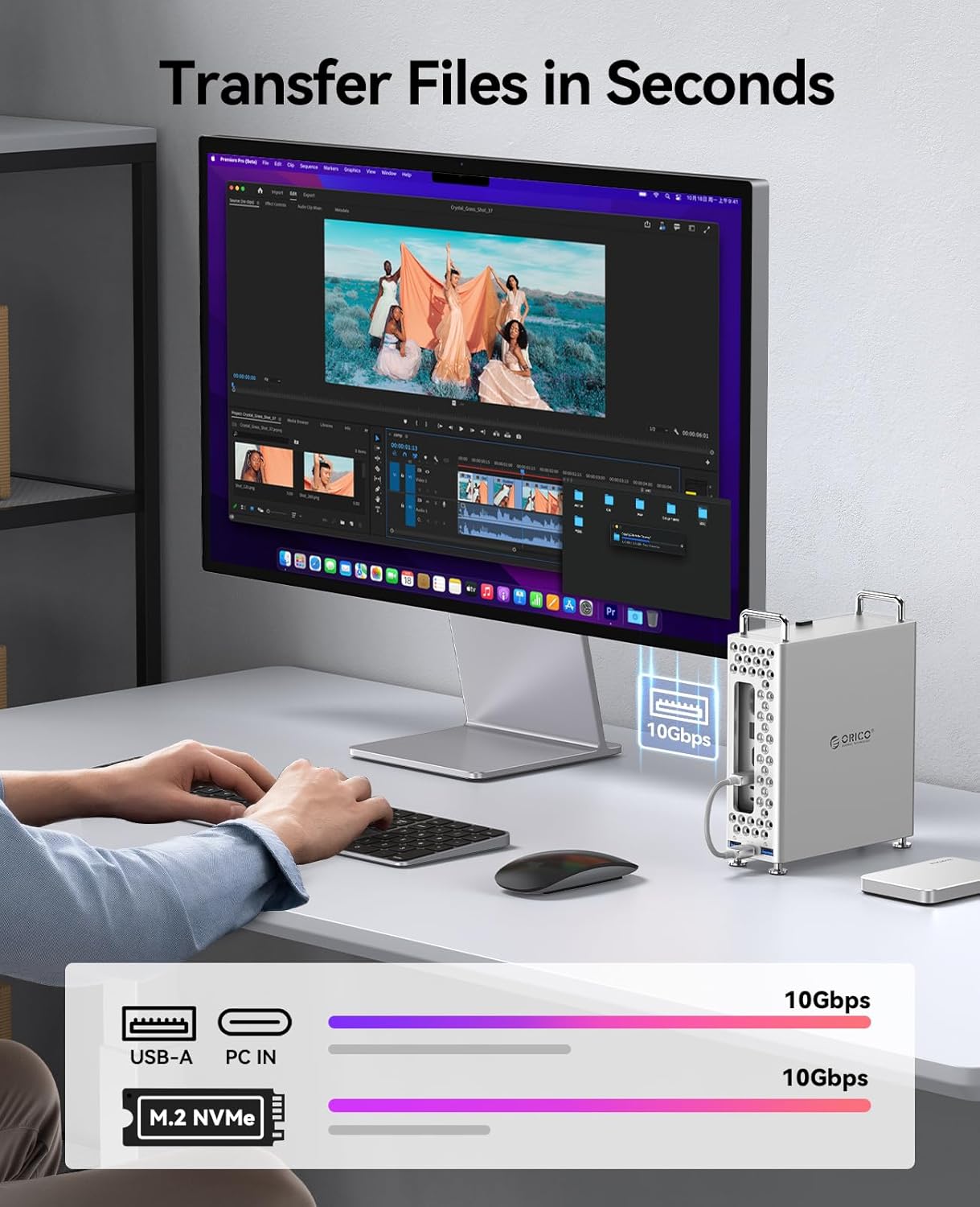 Orico MiniPro Mac mini M4 Docking Station & Supporto - immagine 3