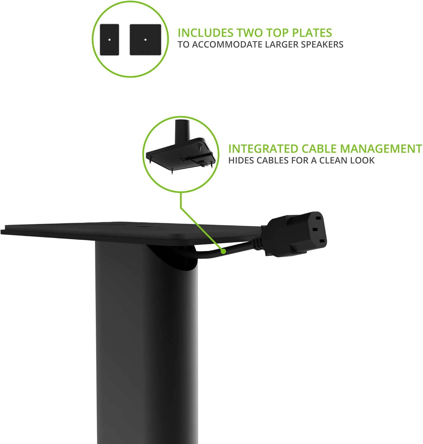 Kanto SP32PL 32 Bookshelf Speaker Stands (Black) - immagine 3