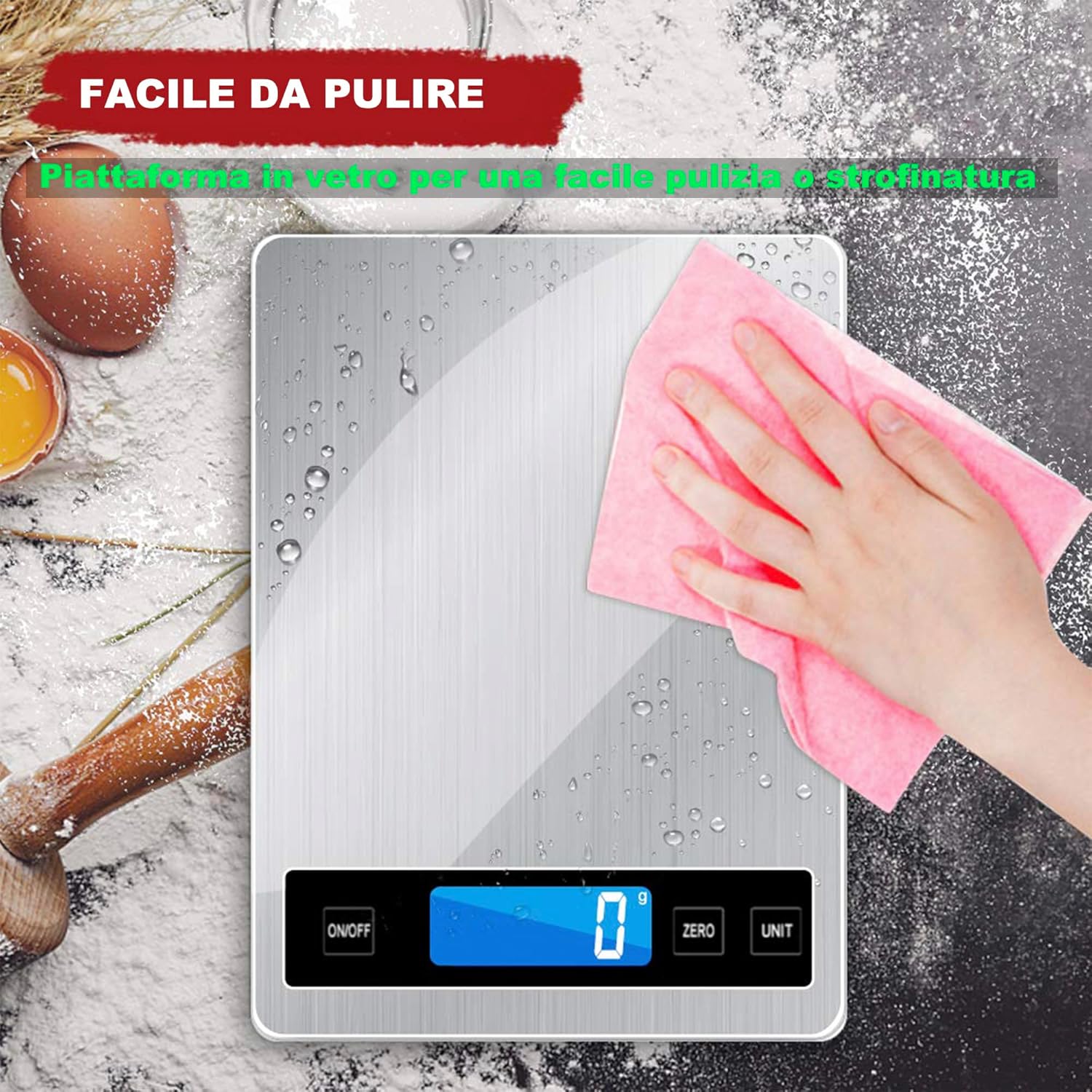 Bilancia da Cucina Digitale 15kg con Display LCD - immagine 6