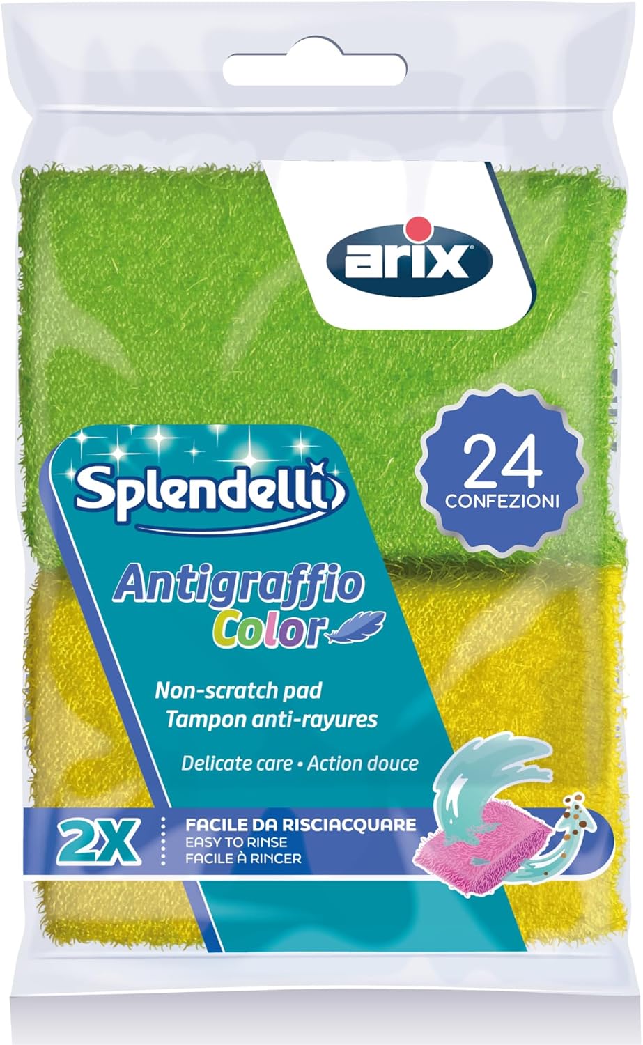 Arix Splendelli - 48 Spugne Antigraffio Colorate - immagine 1