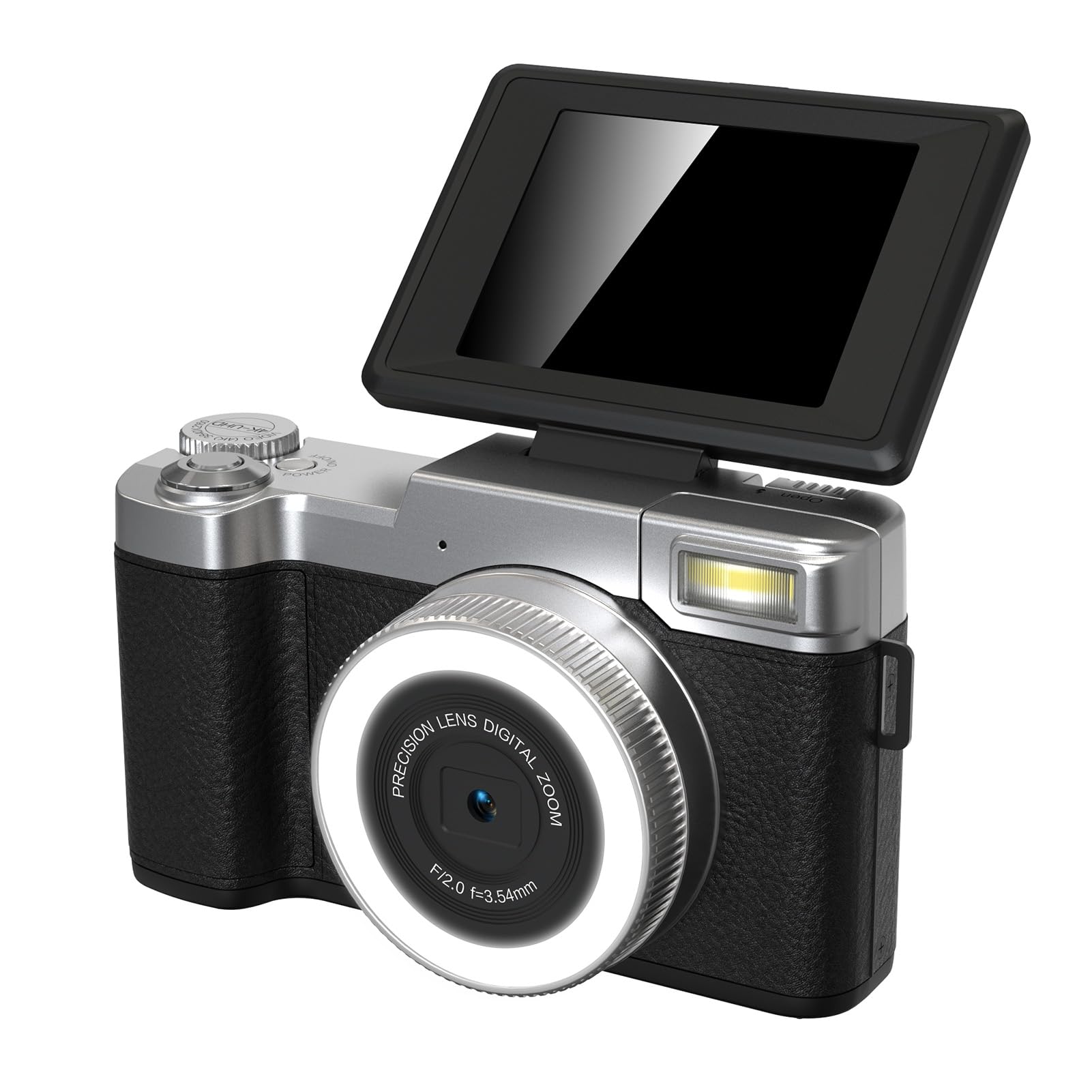 Andoer Fotocamera Digitale 4K 48MP, Nera