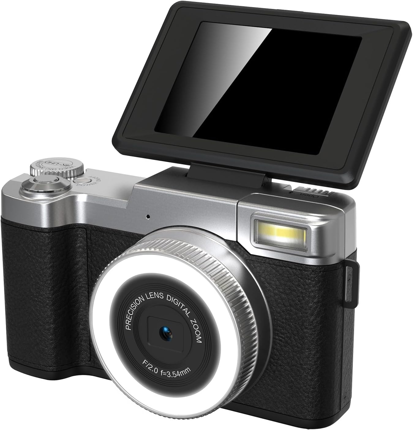 Andoer Fotocamera Digitale 4K 48MP, Nera - immagine 1