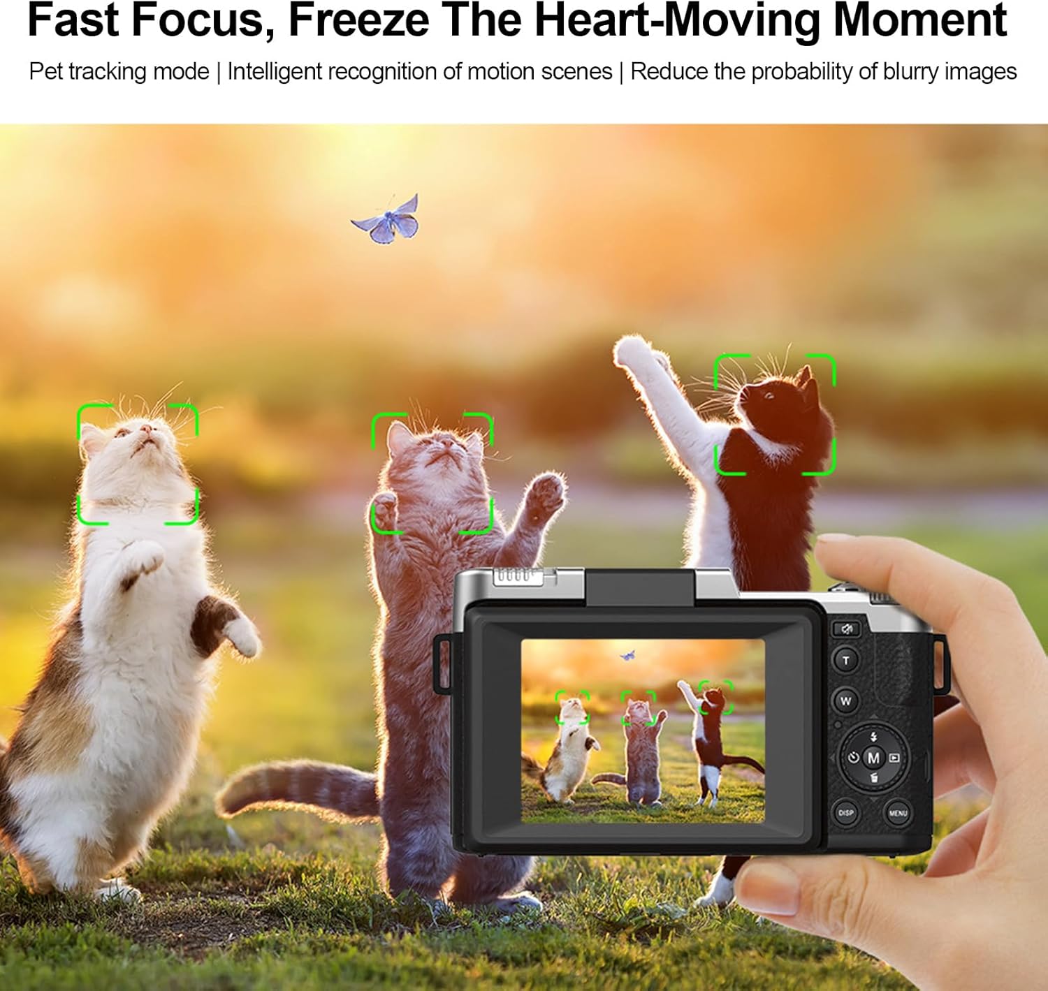 Andoer Fotocamera Digitale 4K 48MP, Nera - immagine 6