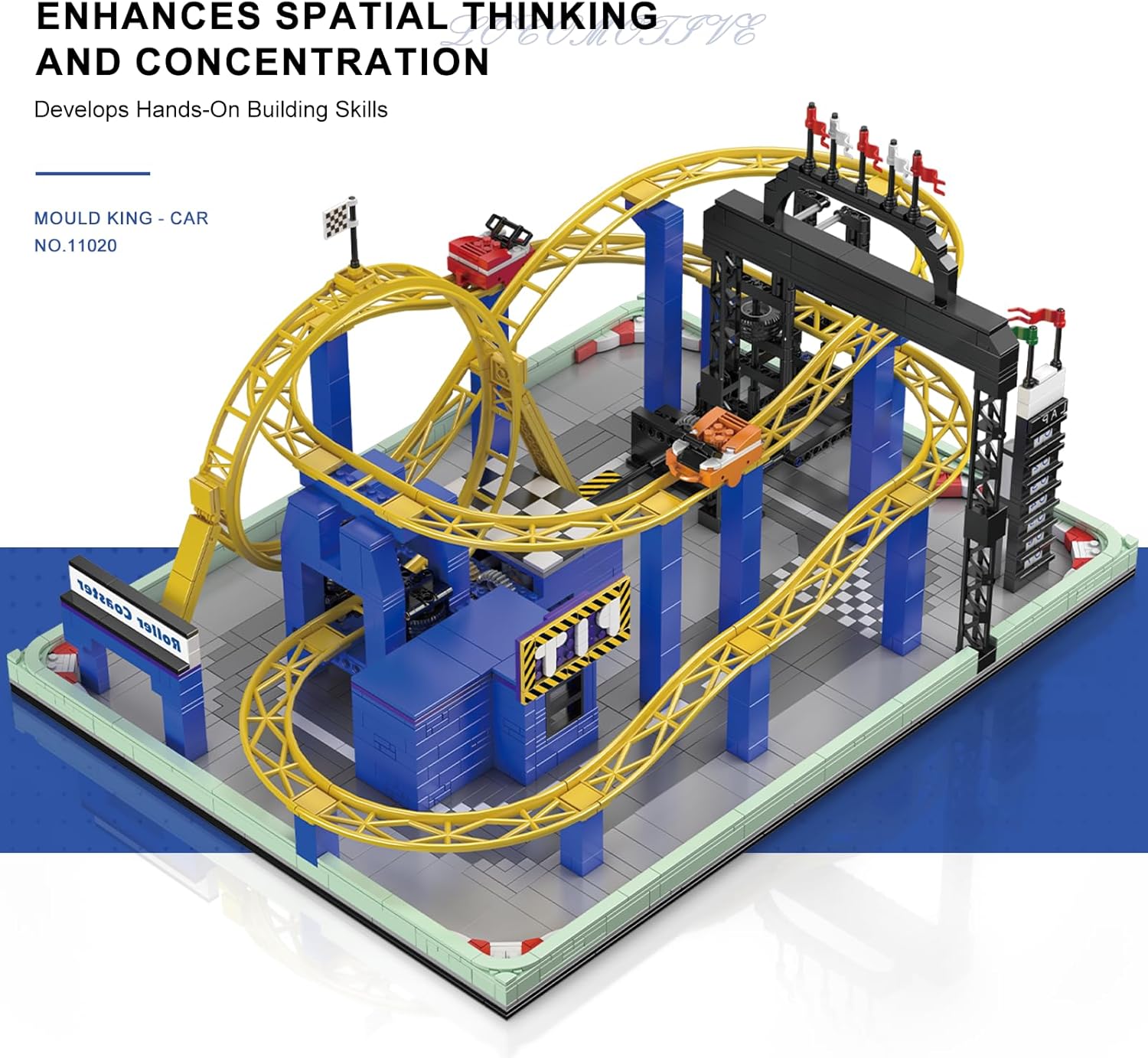 Mould King 11020 - Kit Montagne Russe Loop Coaster - immagine 4