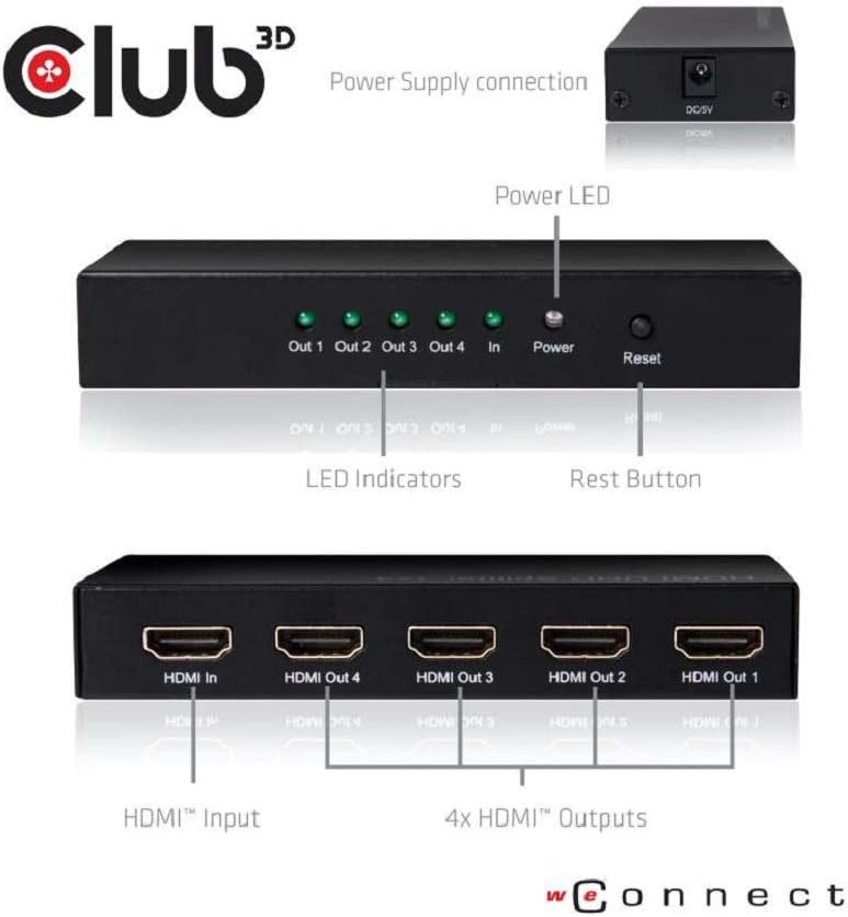 CLUB3D Hdmi 2.0 1X4 Split - immagine 4