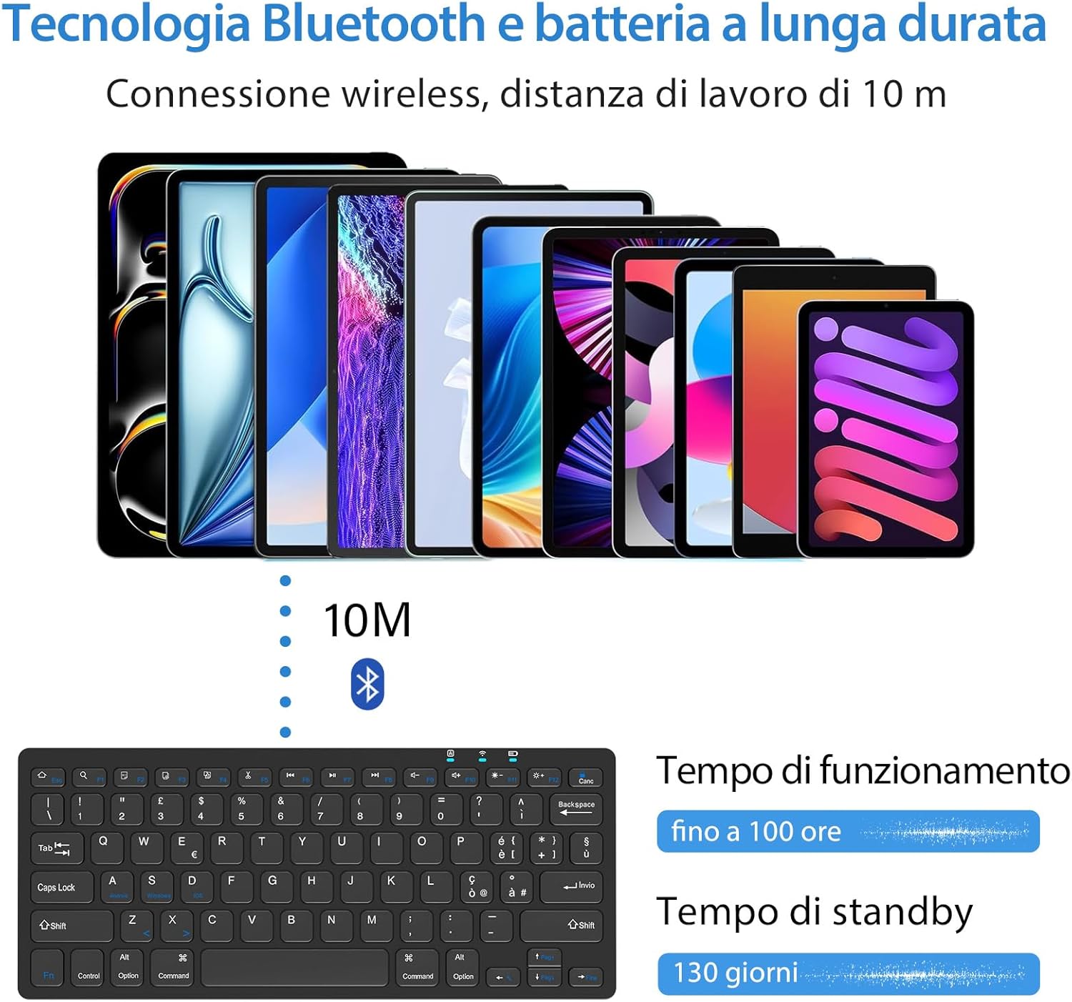 Kbcase Tastiera Bluetooth Wireless per Tablet - immagine 3