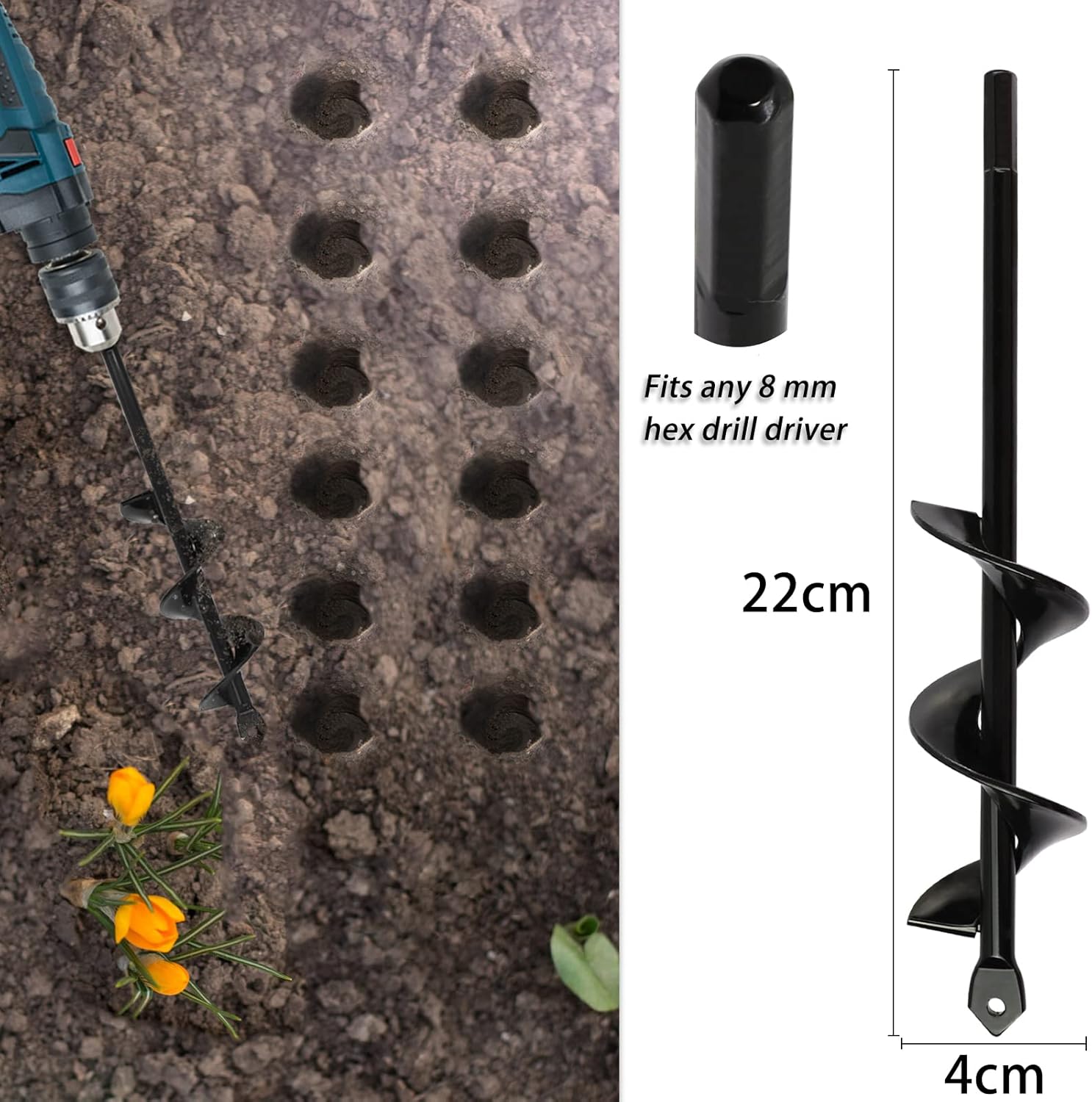 Syitcun Coclea da Giardino per Trapano, 4 Pezzi - immagine 2