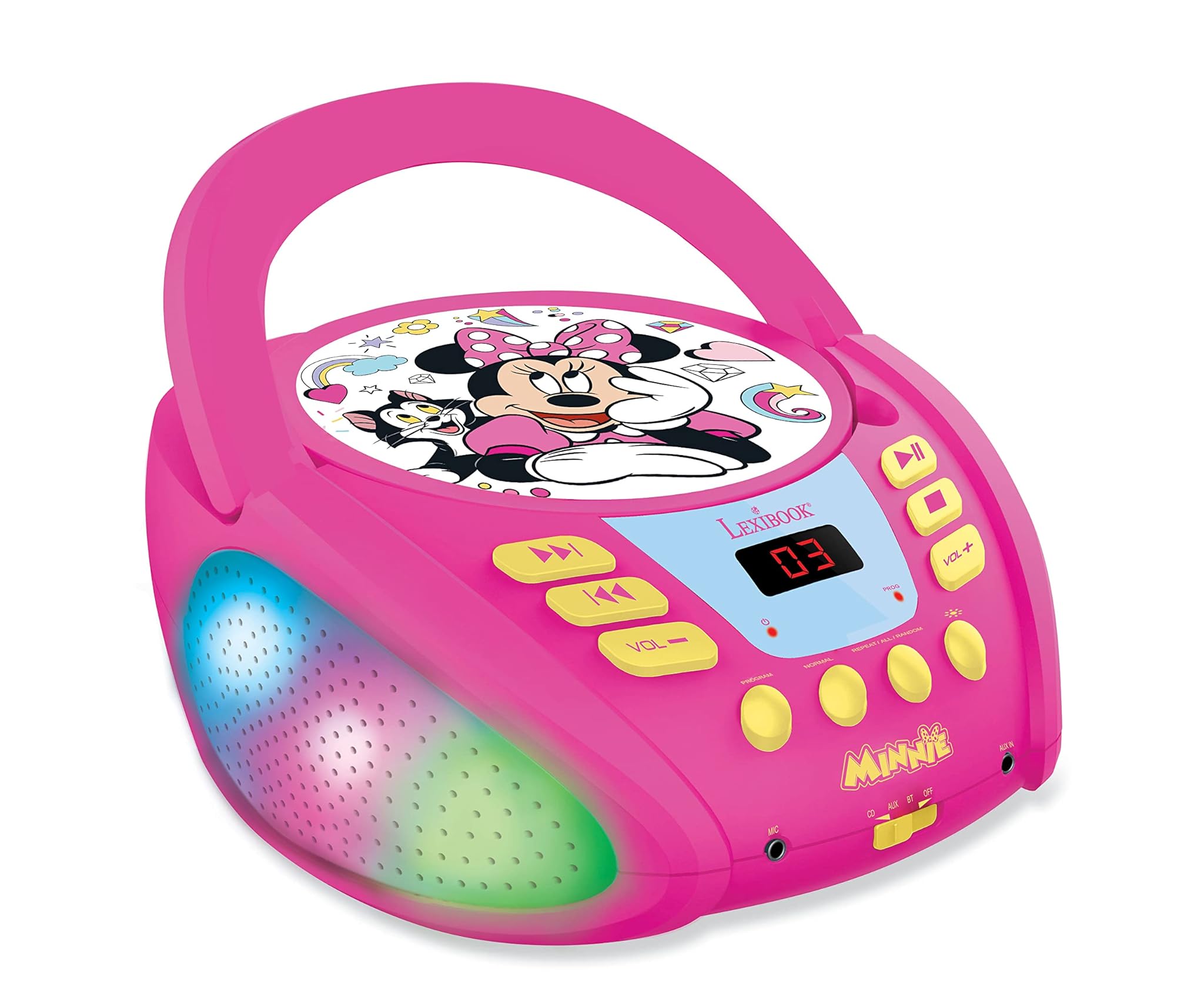 Lexibook Disney Minnie - Lettore CD Bluetooth Portatile, Rosa