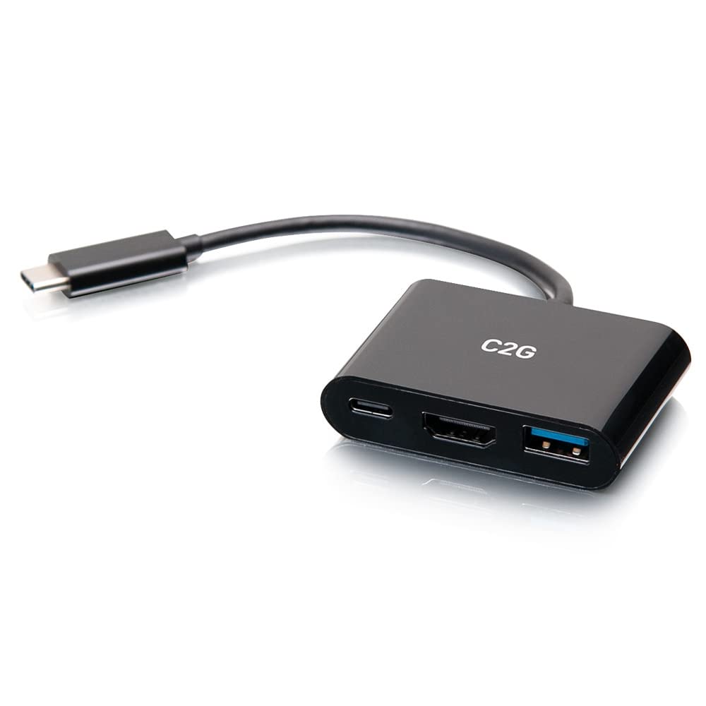 C2g MINI BASE USB-C 3 in 1 con Alimentazione