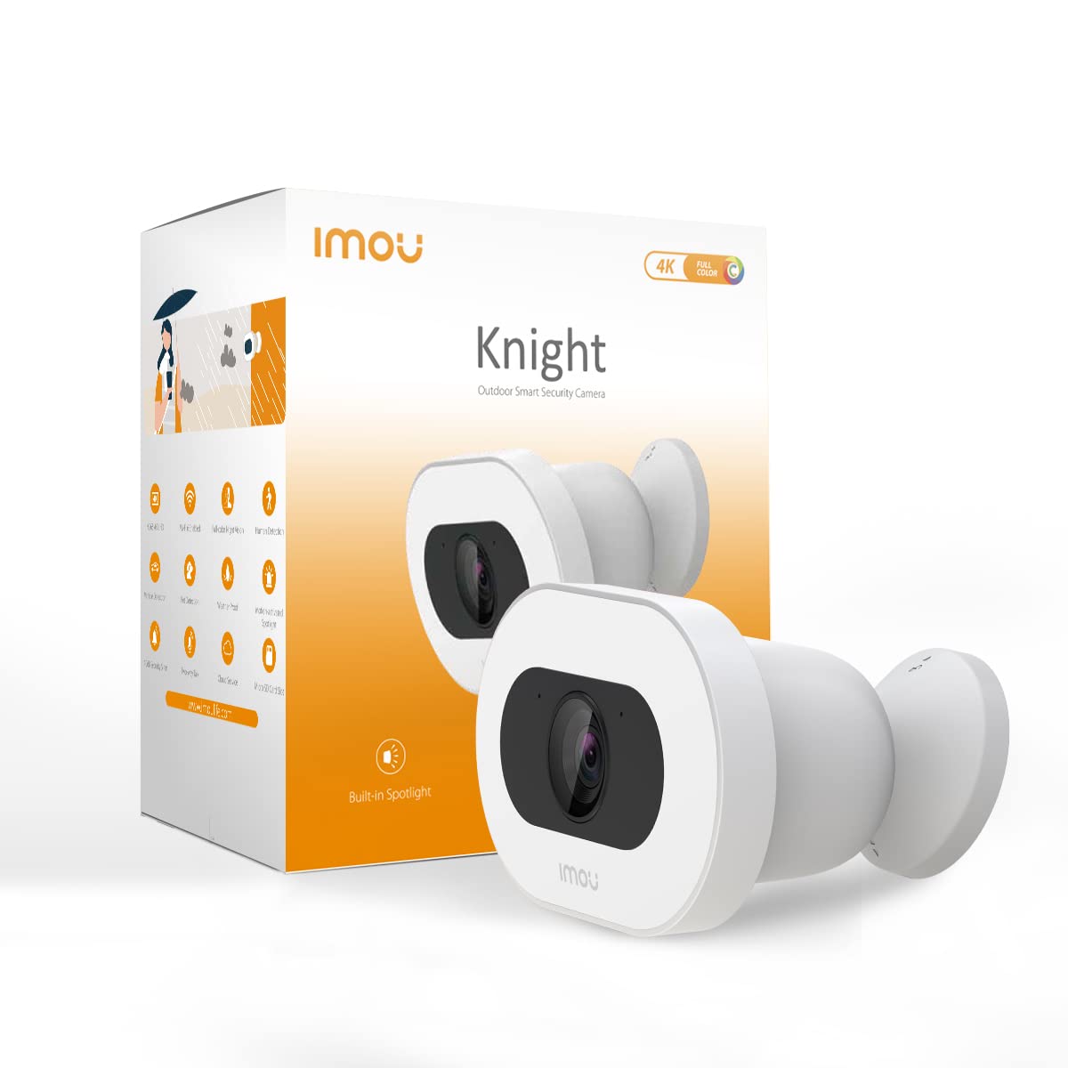 Imou Knight Telecamera Wi-Fi da esterno Full Color 4K (8MP) con sirena e faretto