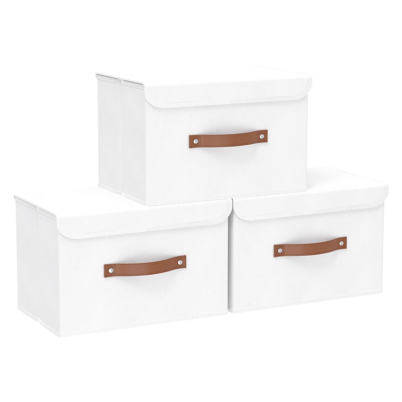 Yawinhe 3 Pezzi Scatole Portaoggetti con Coperchio