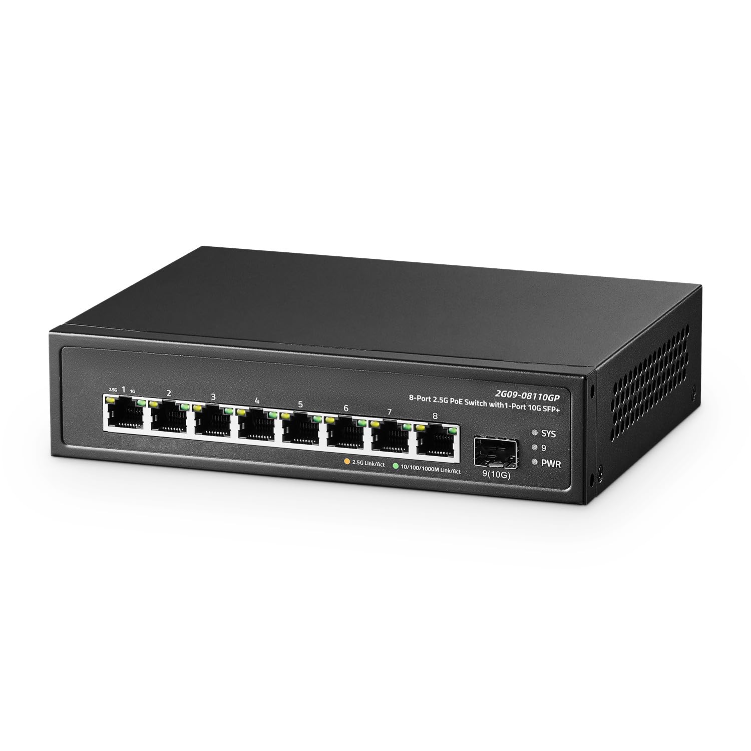 Binardat Switch PoE 9 Porte 2.5G con SFP+ 10G