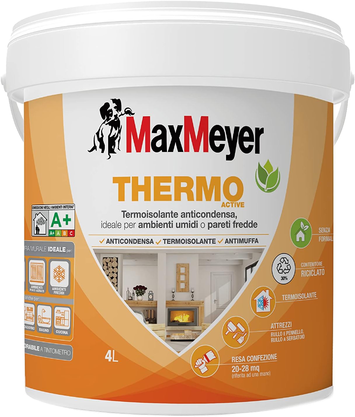Maxmeyer Pittura Termica Interni Thermo A+ Active 4 L - immagine 1