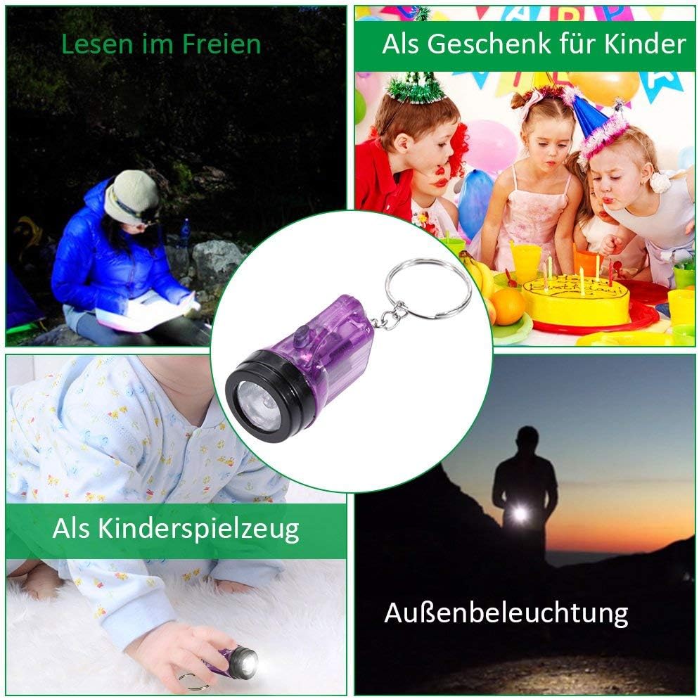 GOLDGE - Mini Torcia LED Portachiavi 24 Pezzi - immagine 5