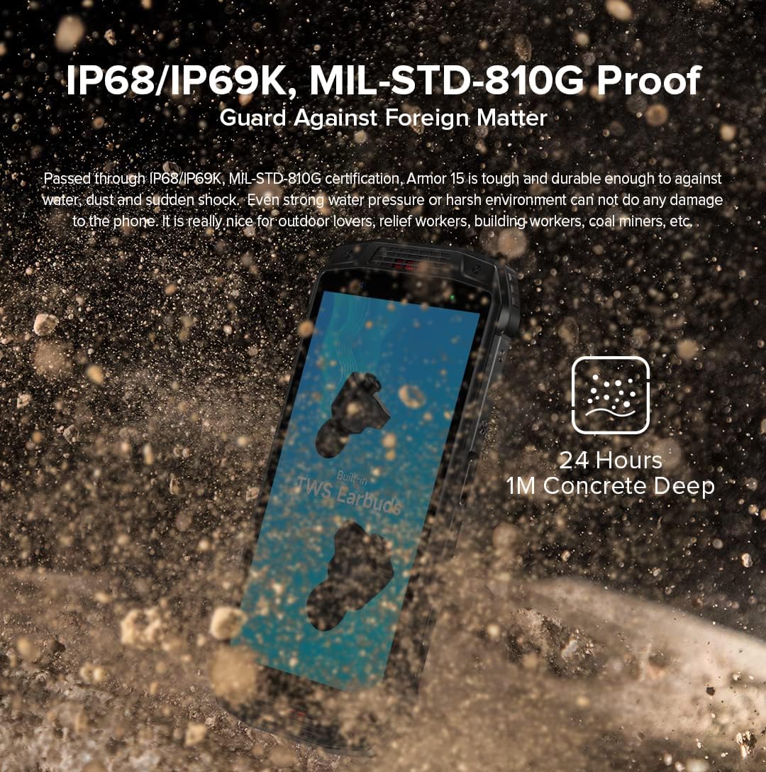 Ulefone Armor 15 - Smartphone Rugged Android 12 Blu - immagine 5