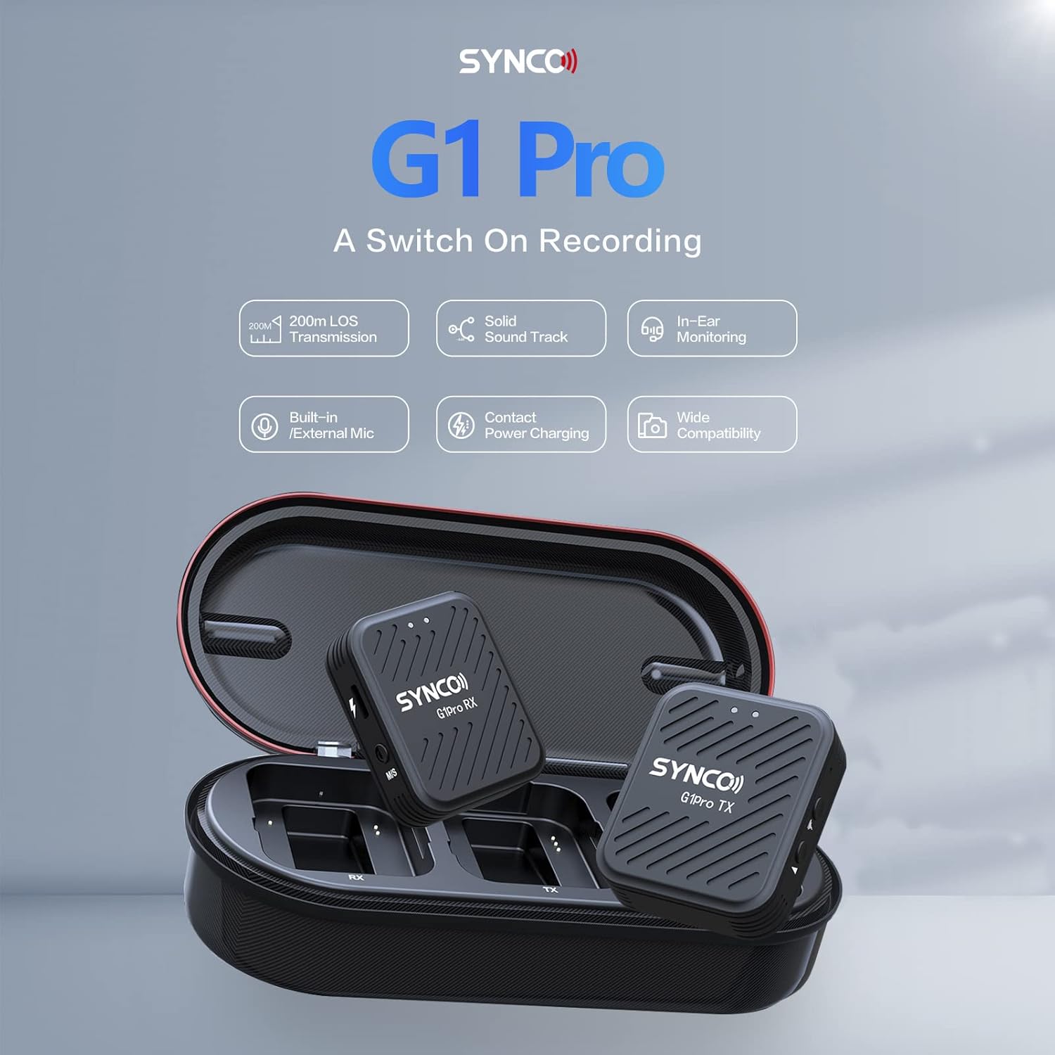 Synco G1 (A1) Pro 2.4GHz Microfono Lavalier Wireless - immagine 2