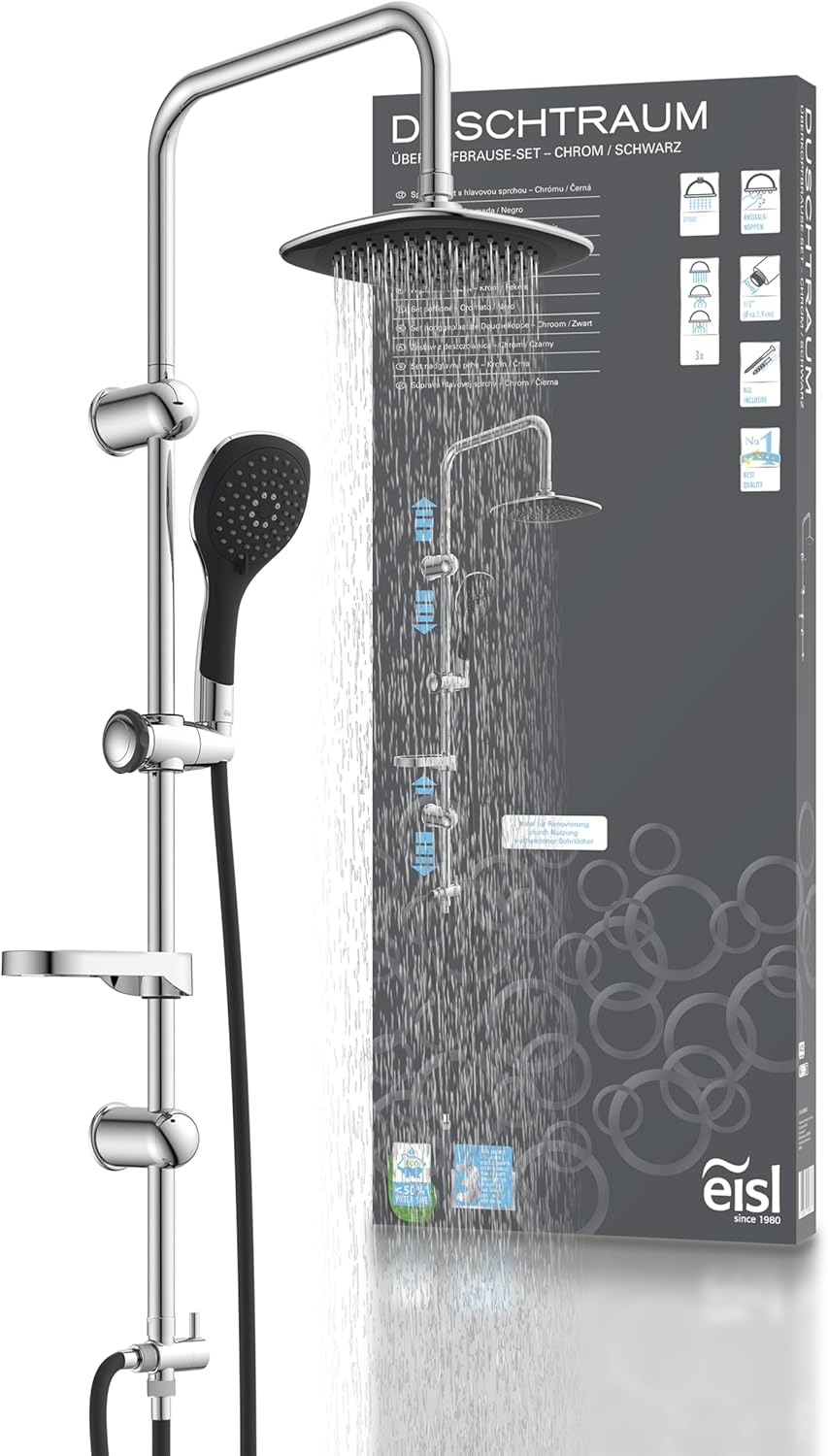 Eisl DXLD60088CS - Set Doccia a Pioggia 200x200 mm