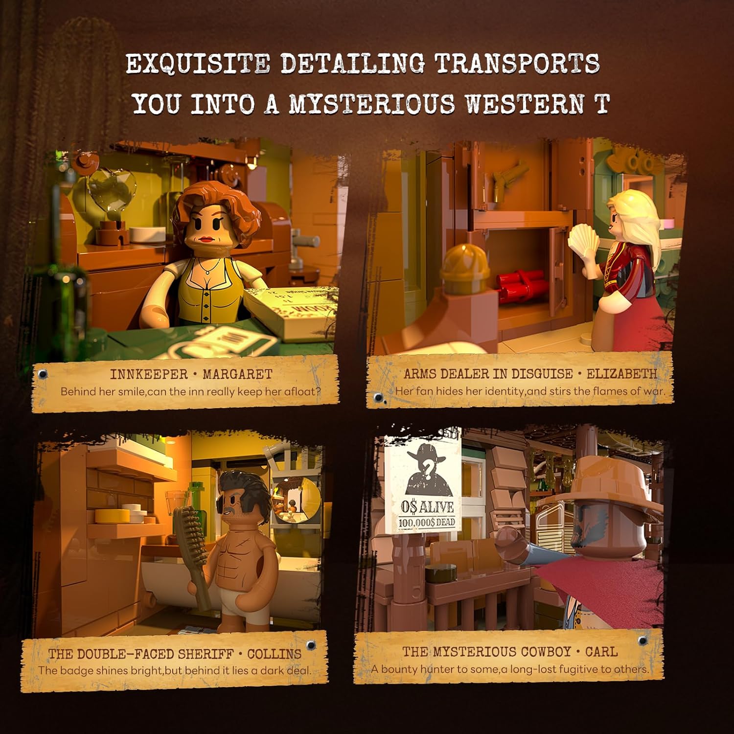 Western Inn - Set da costruzione, tema Old West - immagine 6