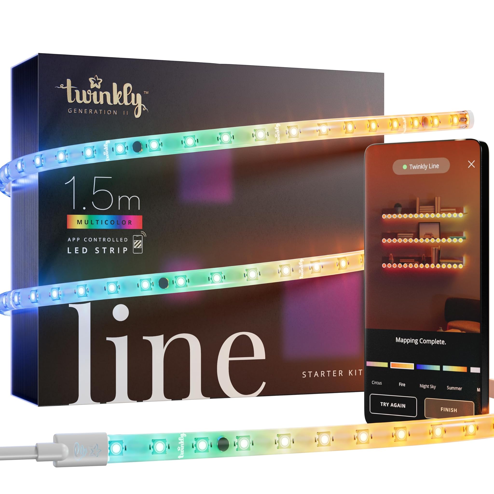 Twinkly Line Starter Kit 1.5m - Striscia LED Multicolore