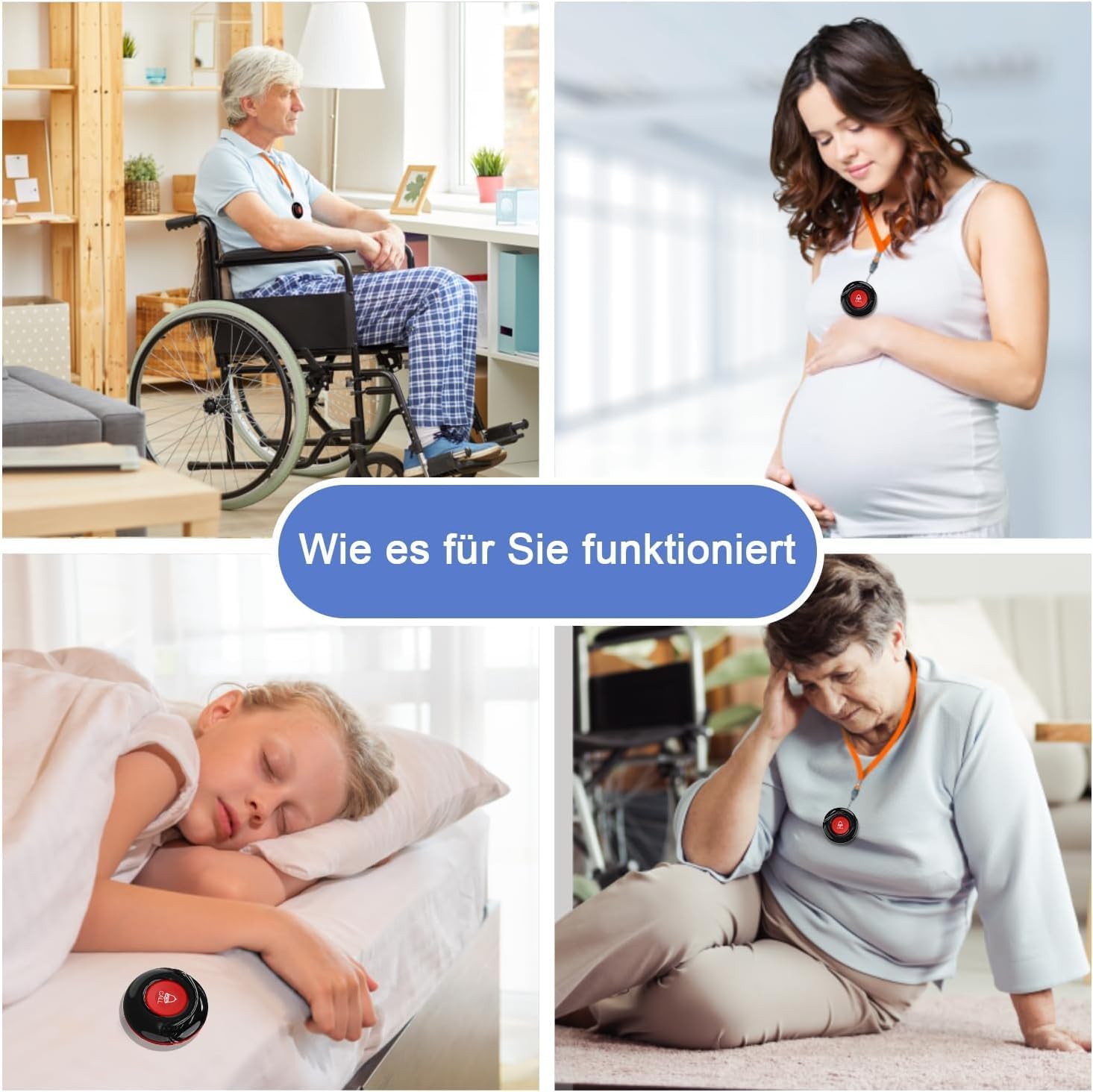 Calltou Pulsante Chiamata Emergenza Wireless 500FT - immagine 6