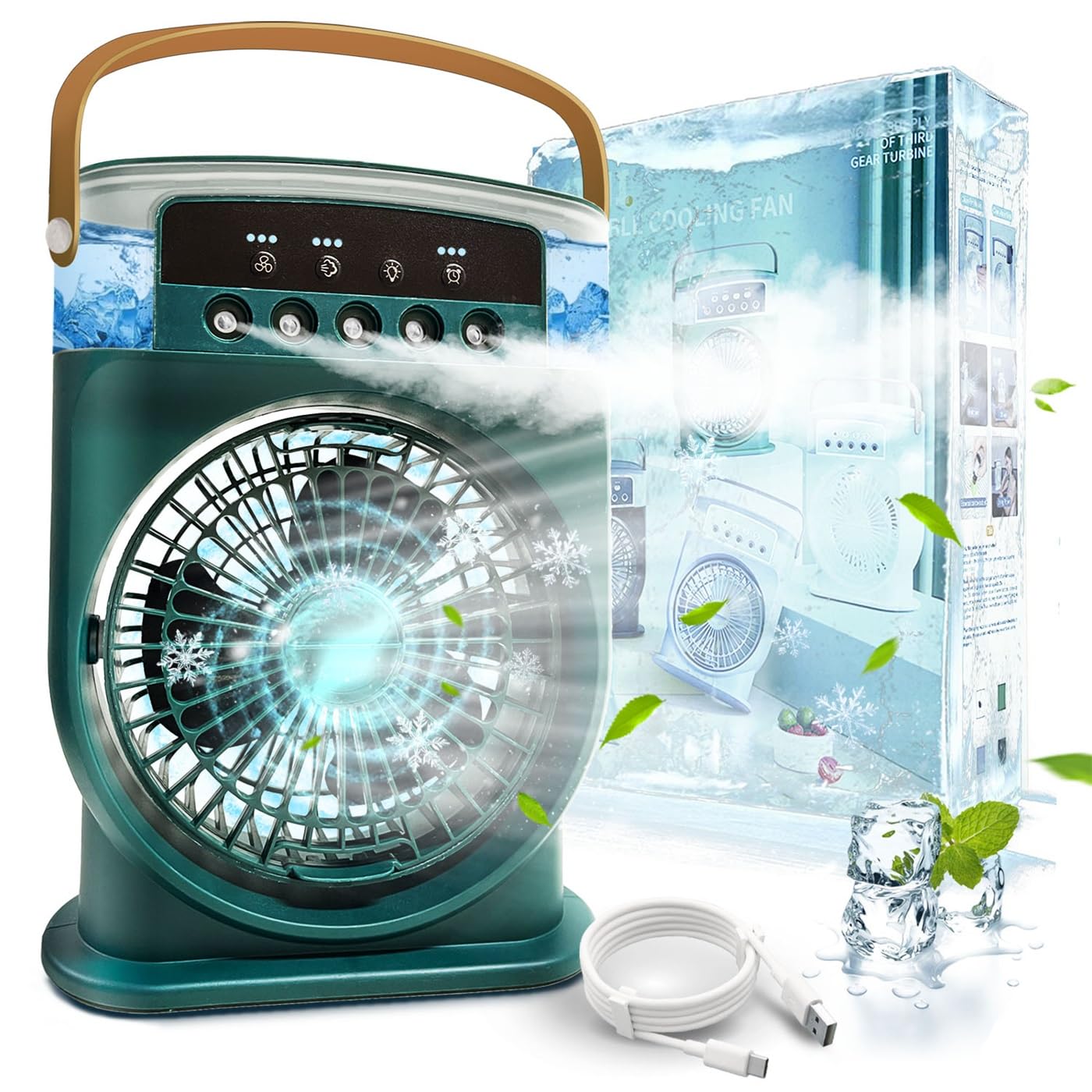 Mini Condizionatore Portatile 4 in 1, Verde