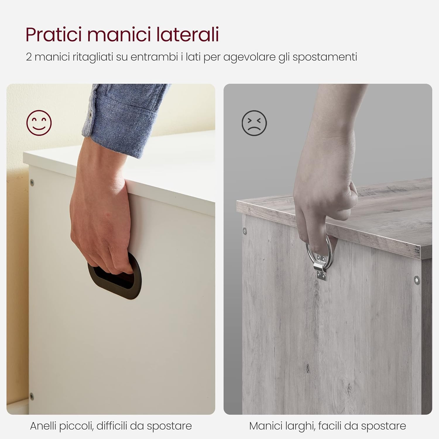 Vasagle Cassapanca Panca Portaoggetti 40x100x46 cm, Bianco - immagine 7