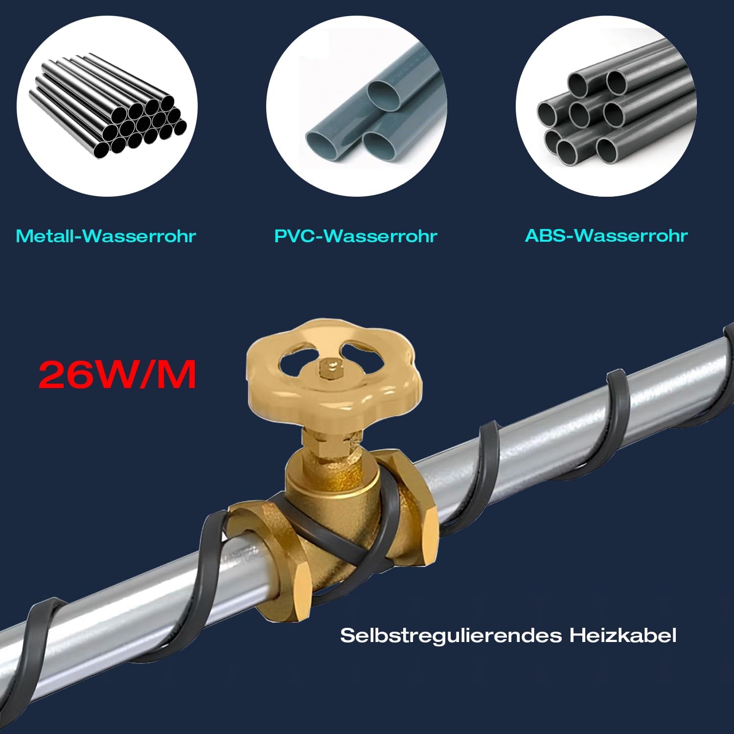 H&G lifestyles Riscaldamento per Grondaia 15m, 230V - immagine 2