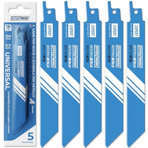 Lame Universali per Sega a Sciabola Metallo (5 pezzi)