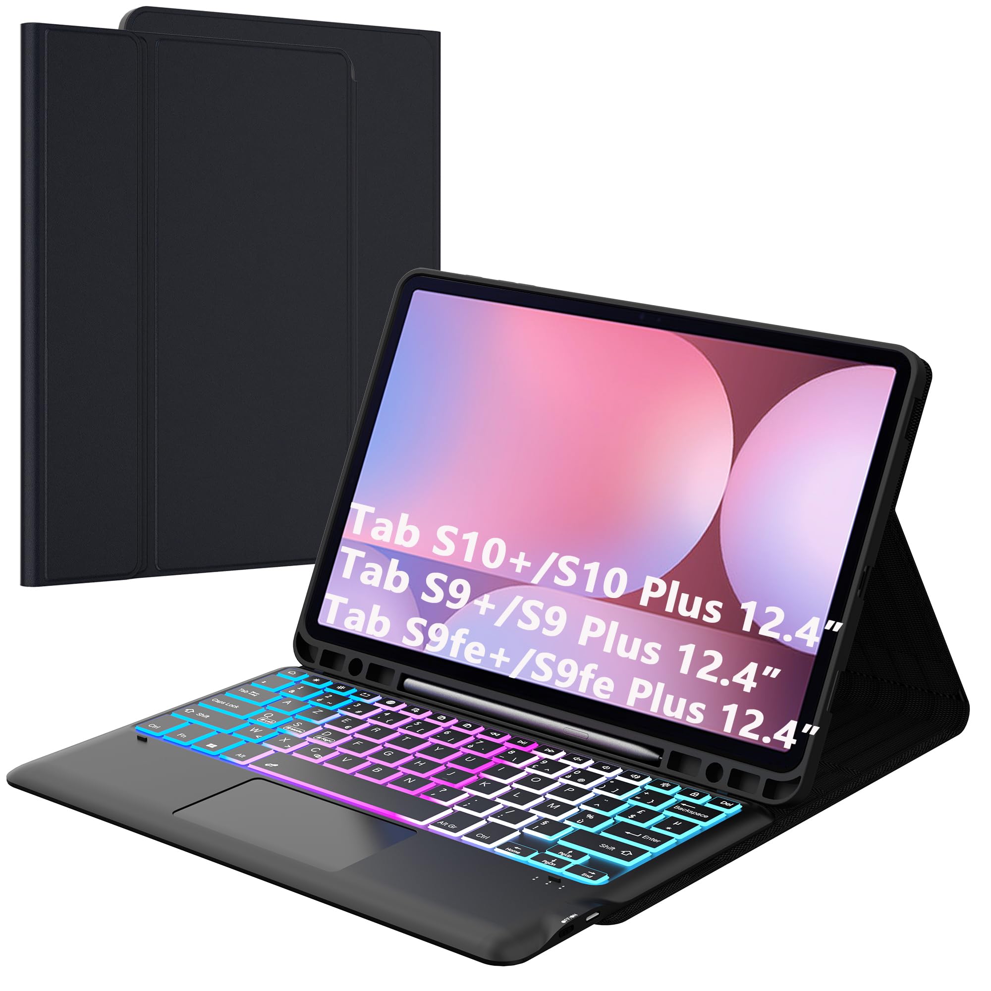 Custodia Tastiera per Samsung Galaxy Tab S10+/S9 FE+/S9+ Plus 12.4"