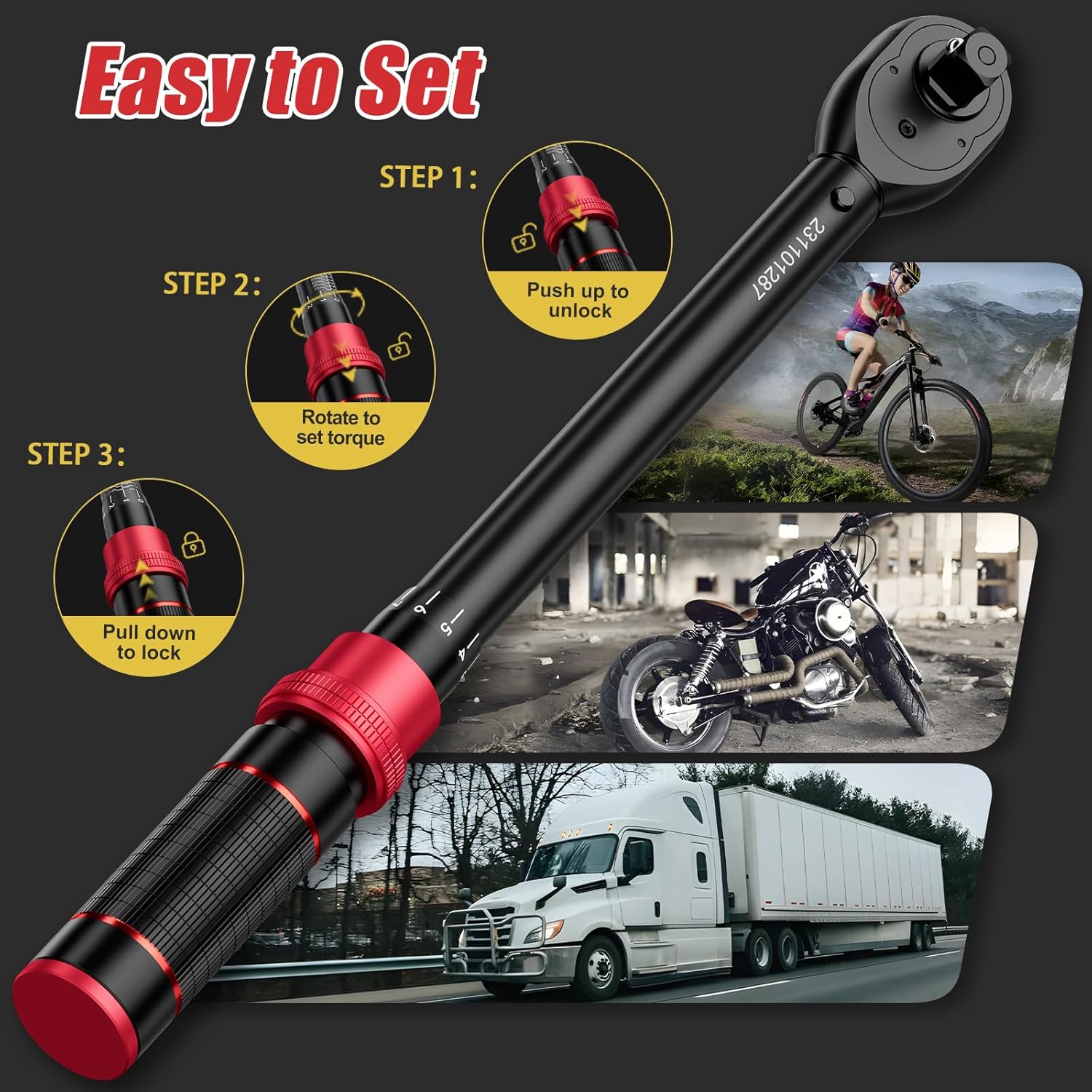 Vanpo Set Chiavi Dinamometriche 1/4, 3/8, 1/2 - immagine 6