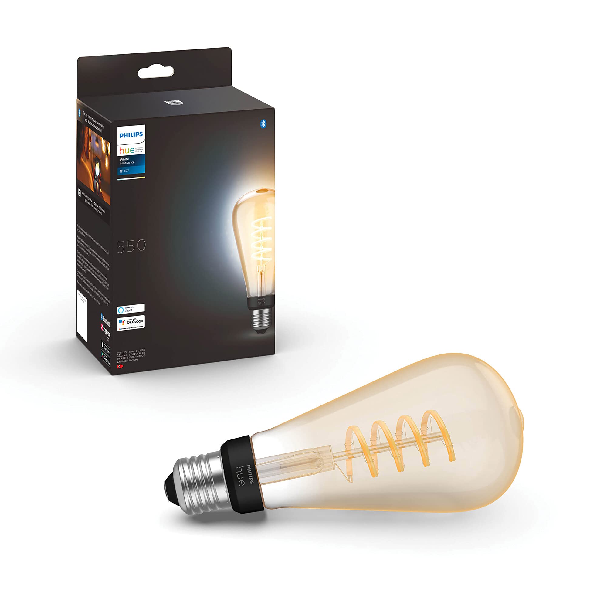 Philips Hue White Ambiance Filament ST72 E27 7W