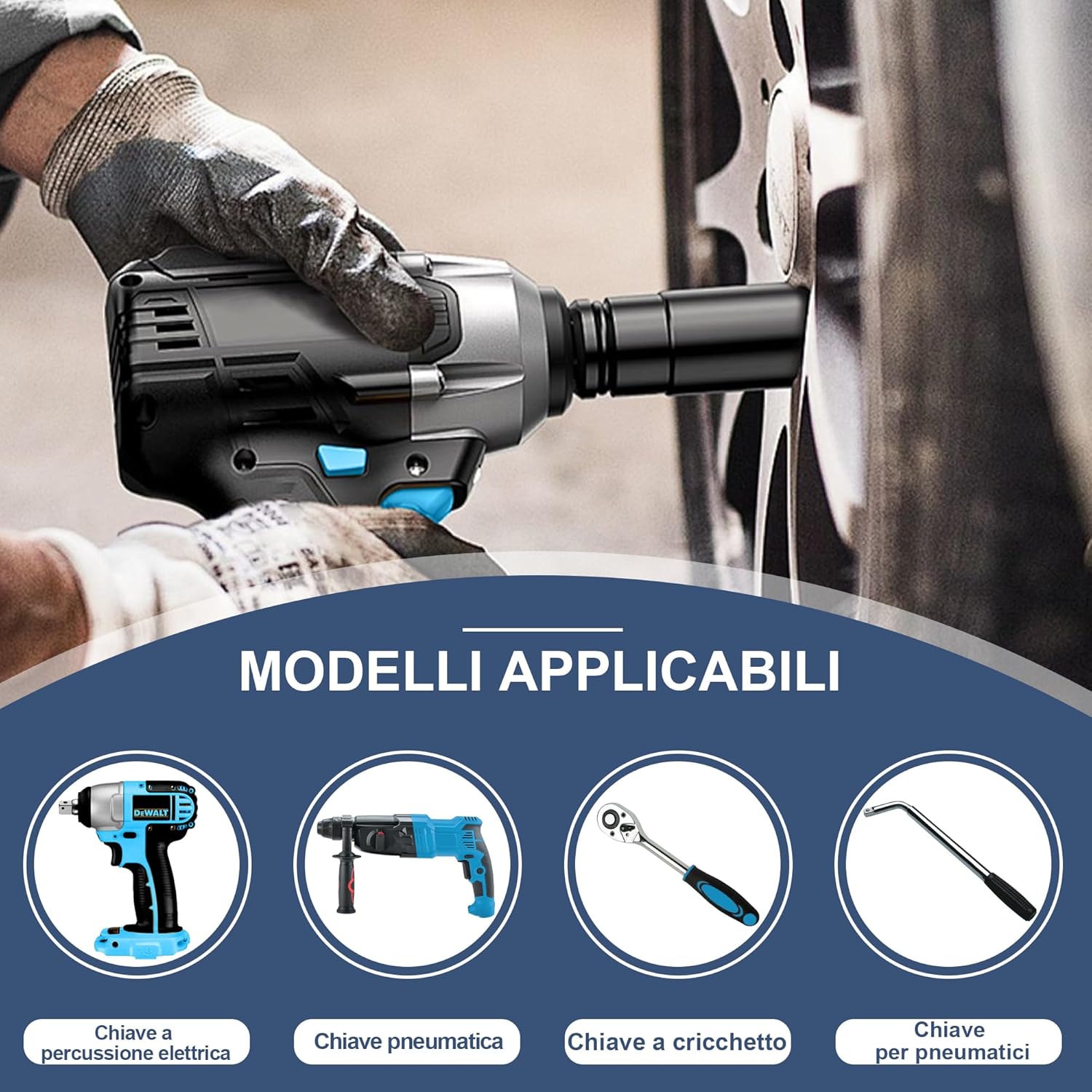 Kezaara 10 Pezzi Chiavi a Bussola Lunghe 1/2" - immagine 4