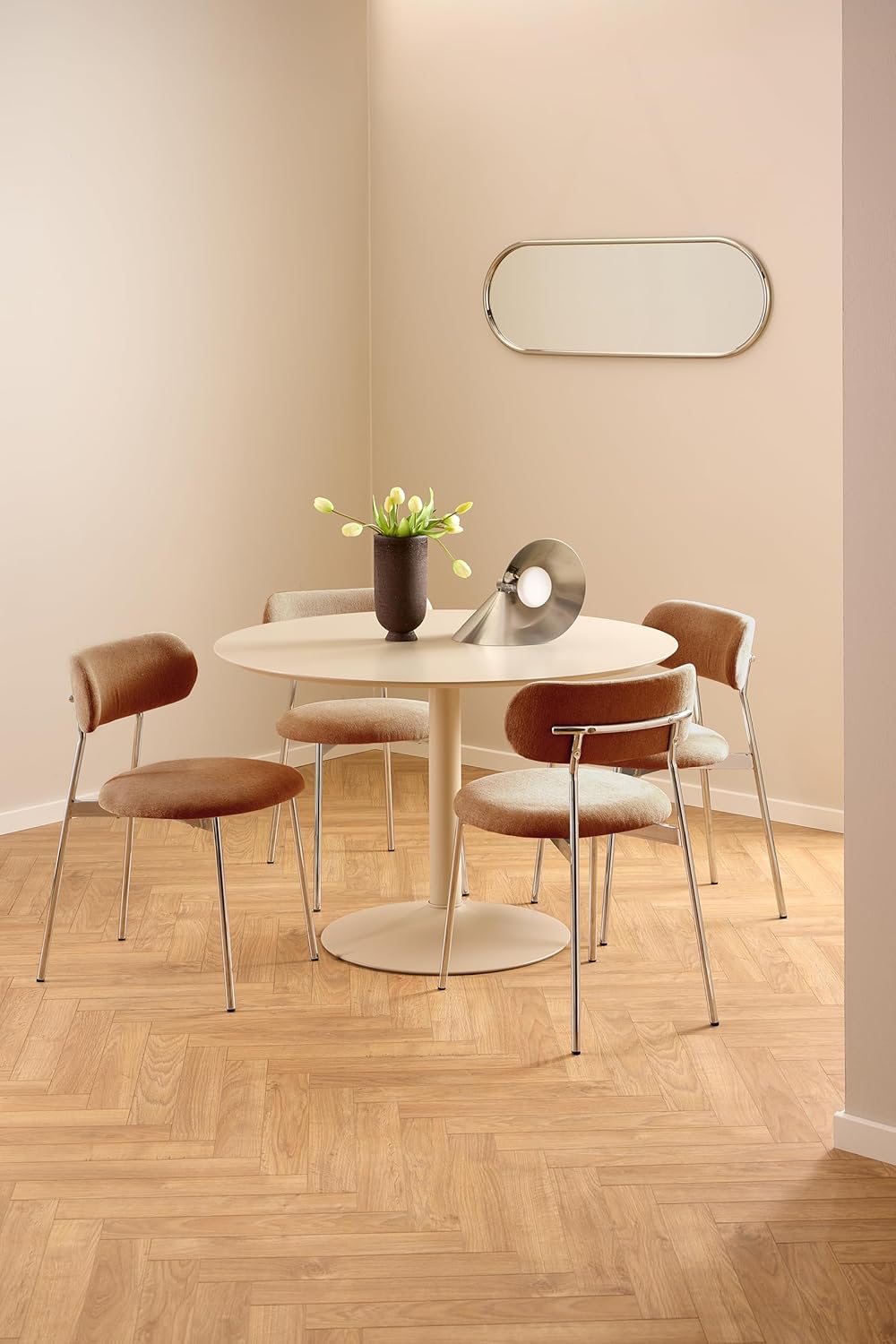 Ac Design Furniture Esther - Sedia da pranzo in tessuto, 2 pezzi - immagine 2