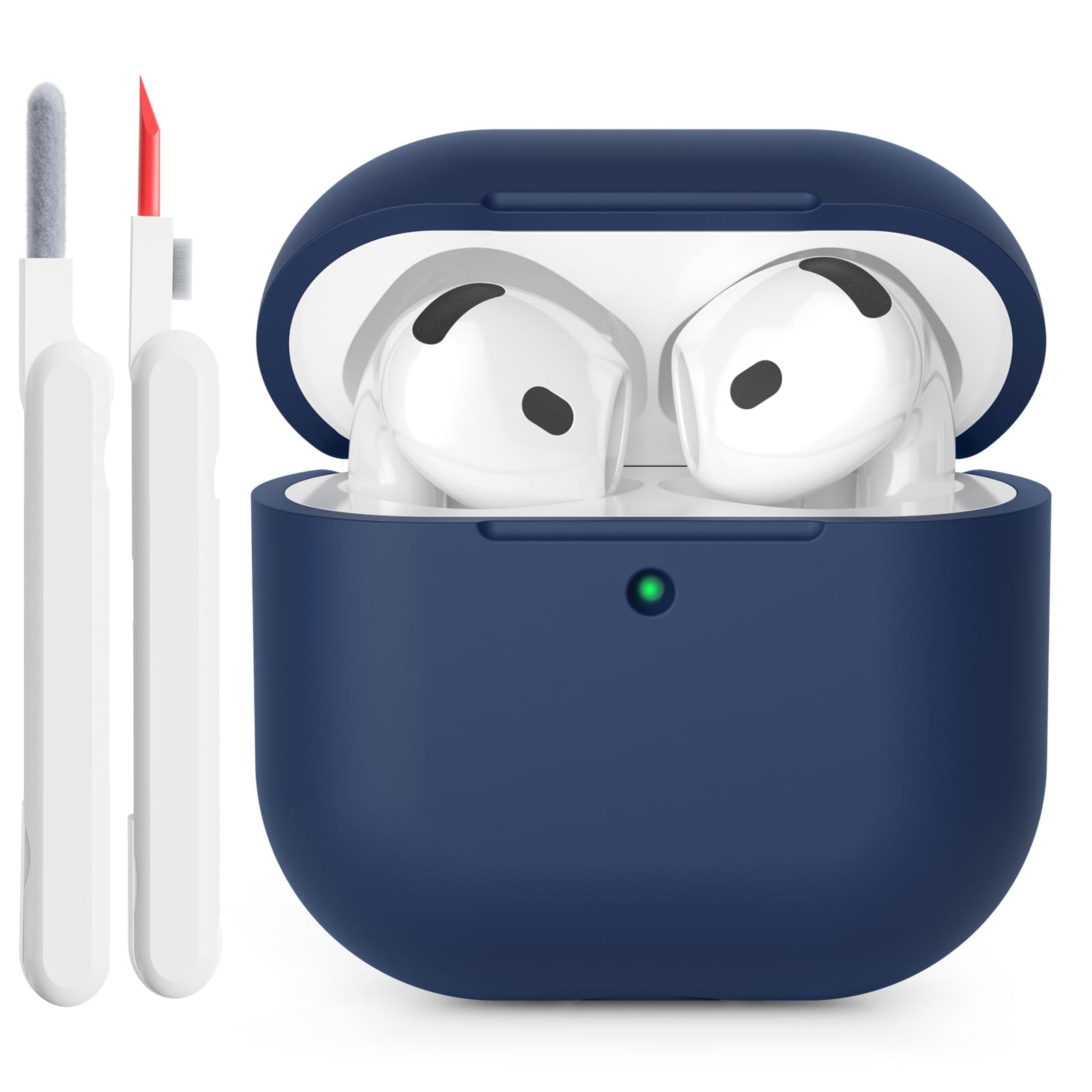 Custodia Silicone Compatibile AirPods 4, Deep Blue