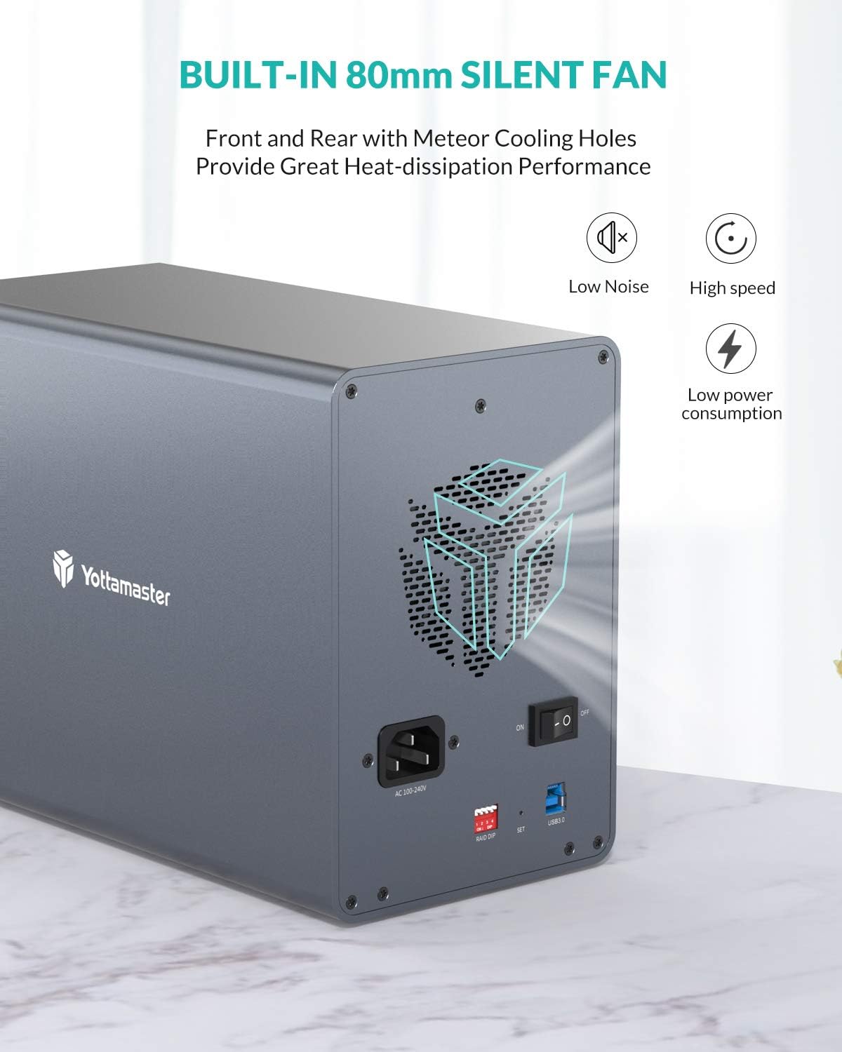 Yottamaster Custodia Raid 5 Bay USB3.0 per HDD/SSD - immagine 5